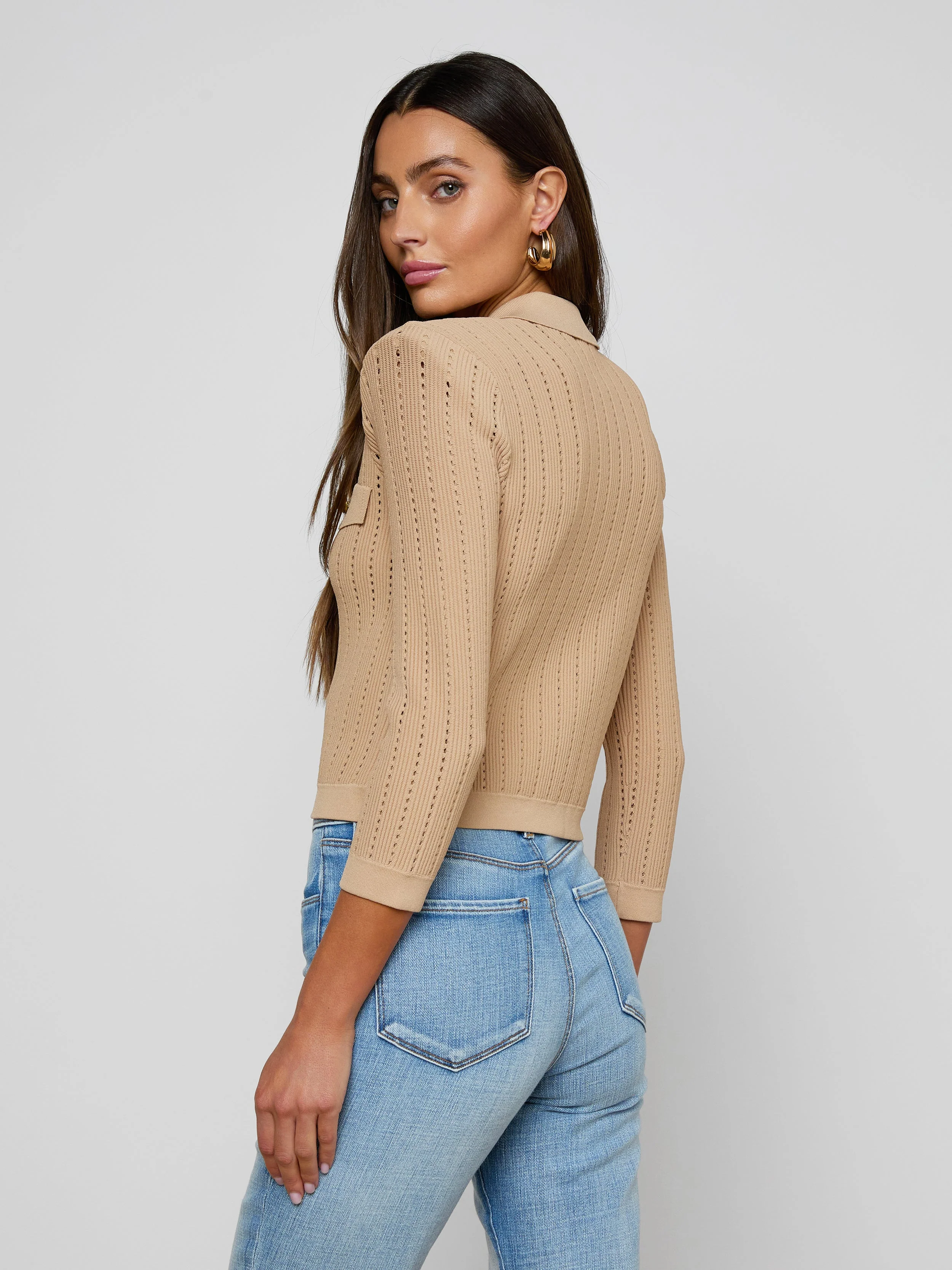 L'AGENCE - Risa Collared Cardigan - Image 2