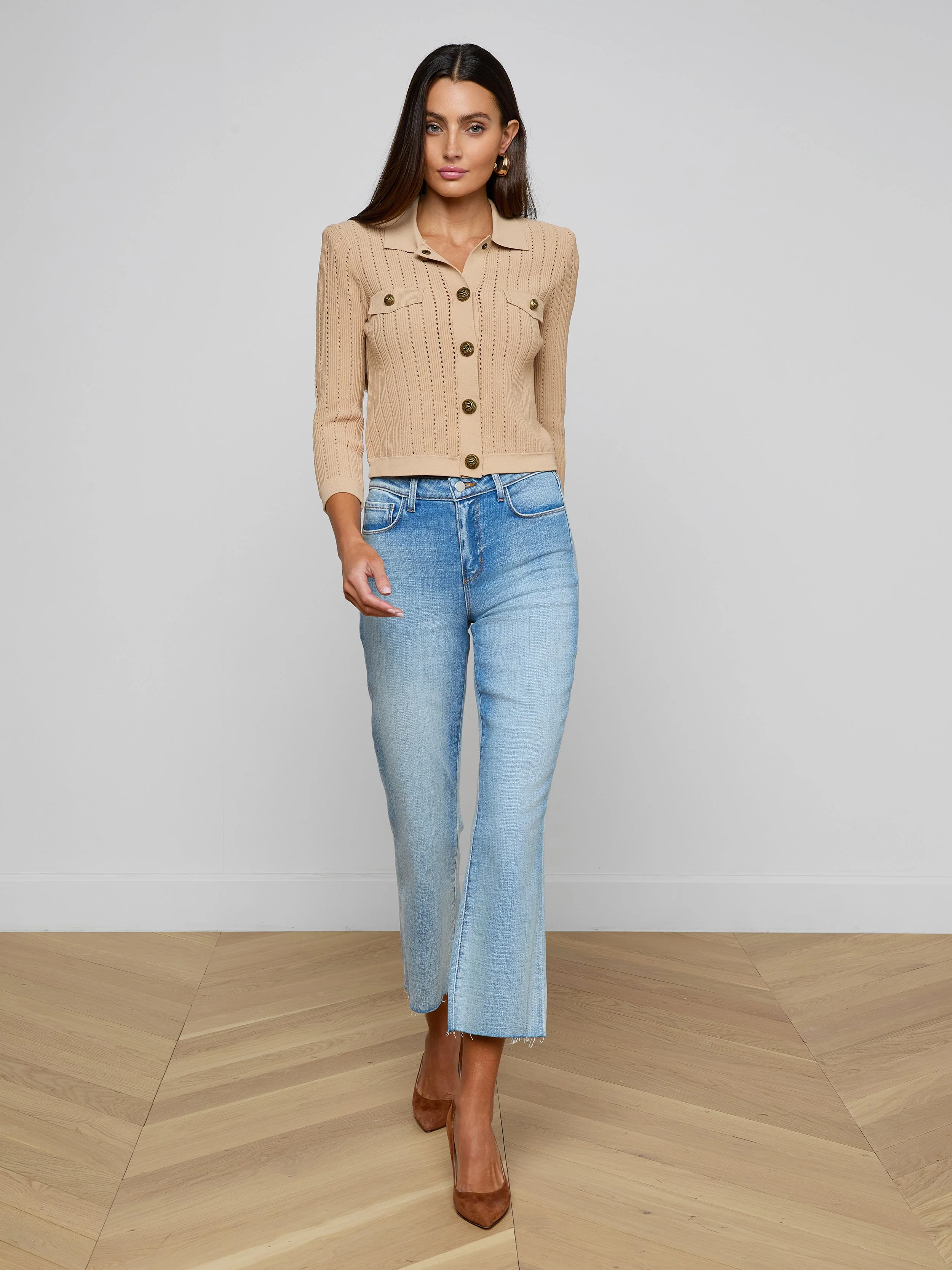 L'AGENCE - Risa Collared Cardigan - Image 3