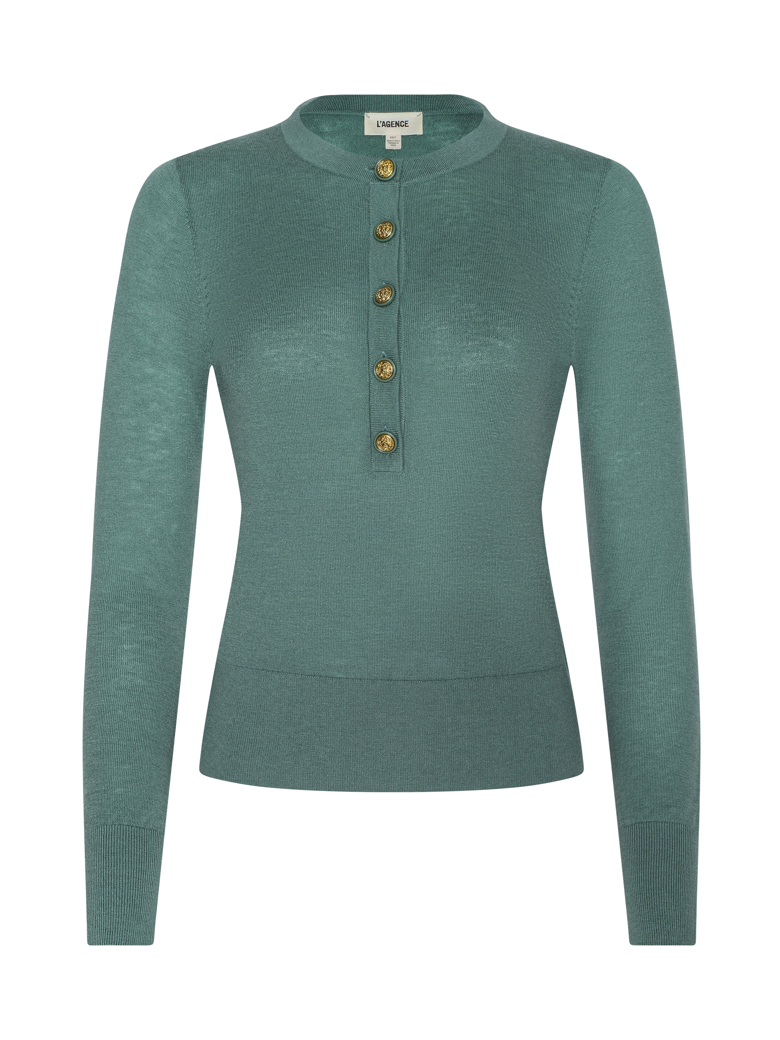 L'AGENCE - Ronda Knit Henley Top - Image 8