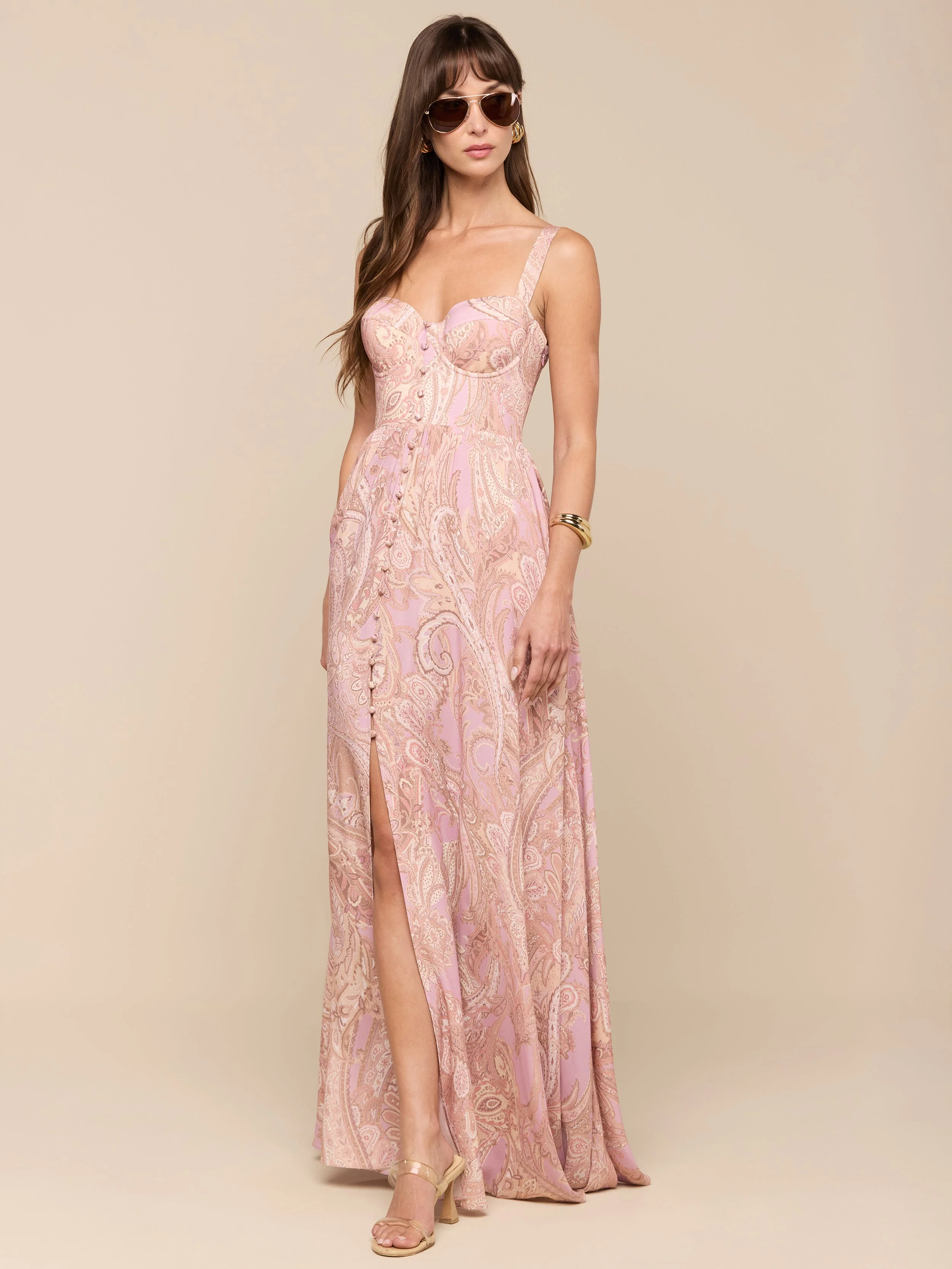 L'AGENCE - Rosette Maxi Dress - Image 2