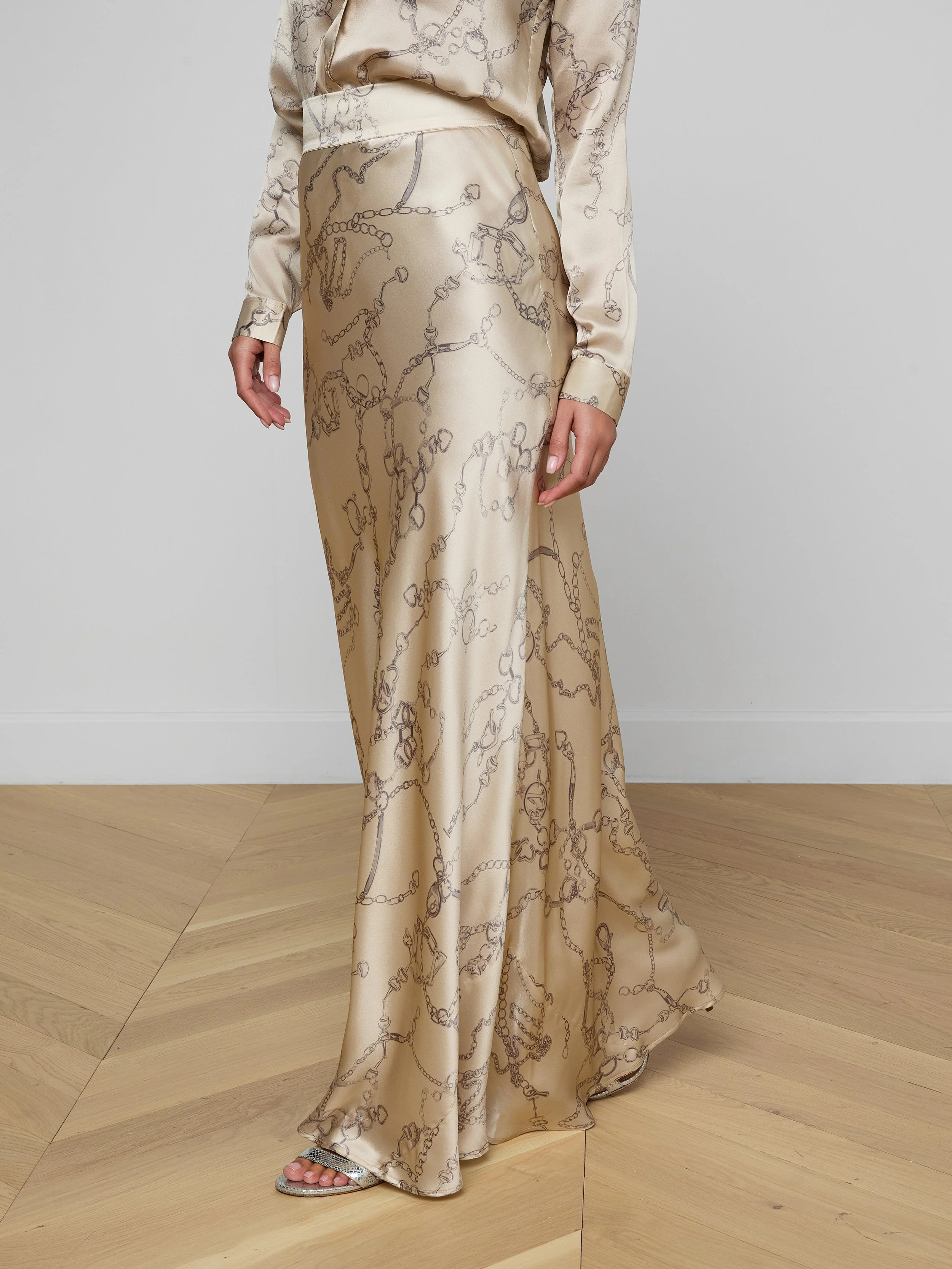 L'AGENCE - Ryker Silk Maxi Skirt - Image 3