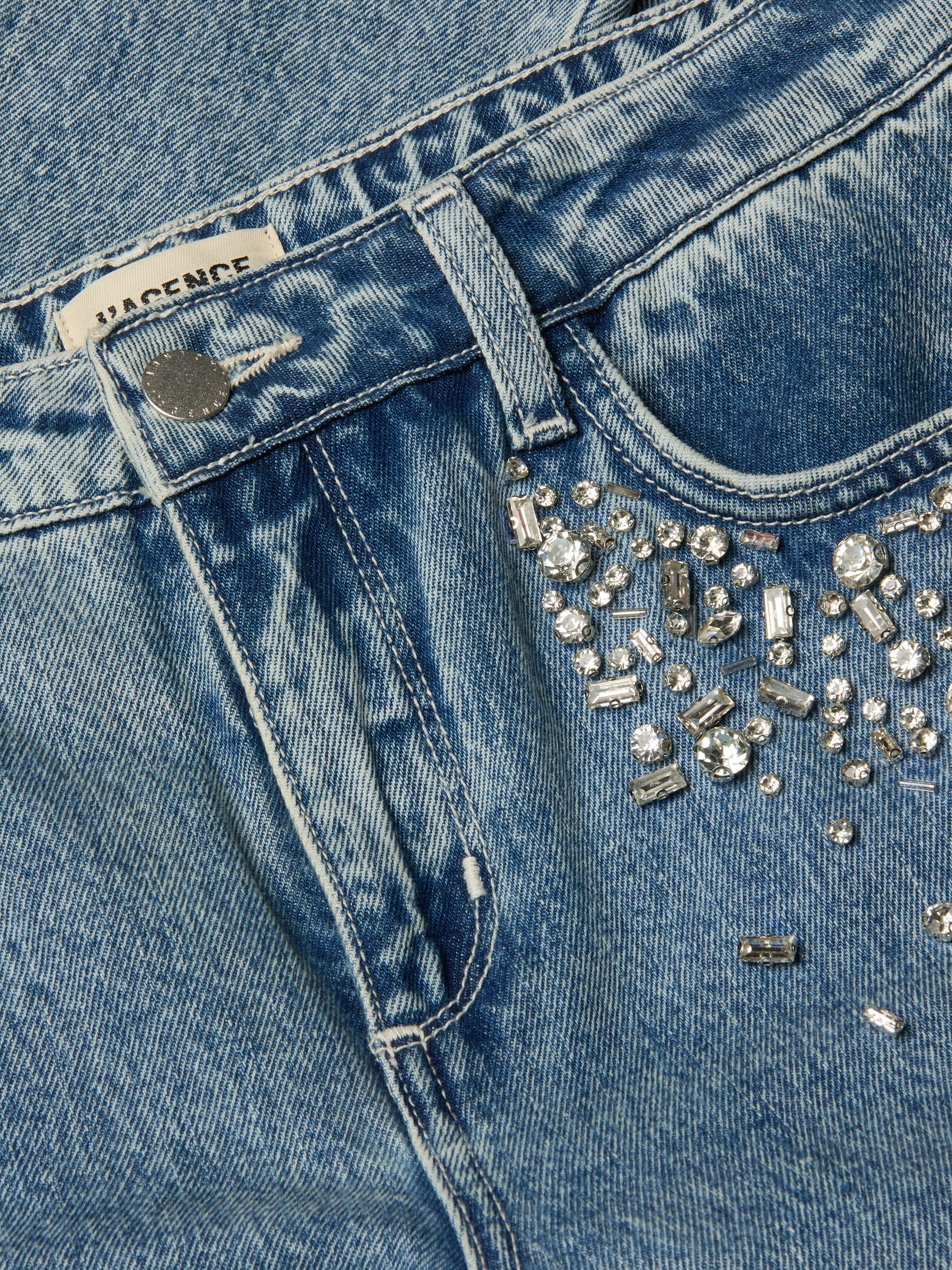 L'AGENCE - Scottie Embellished Wide - Leg Jean - Image 2