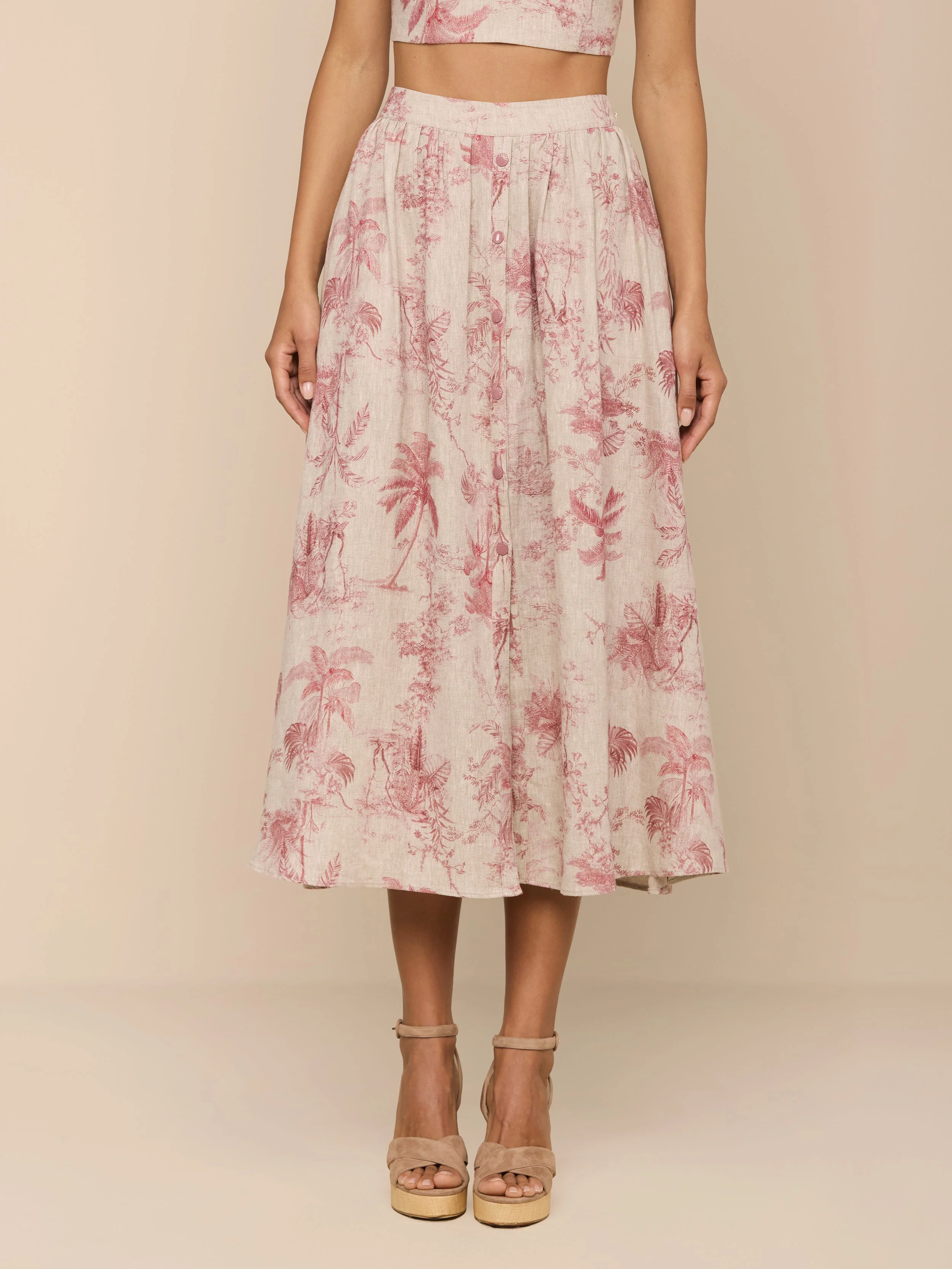 L'AGENCE - Seina Linen Midi Skirt - Image 3