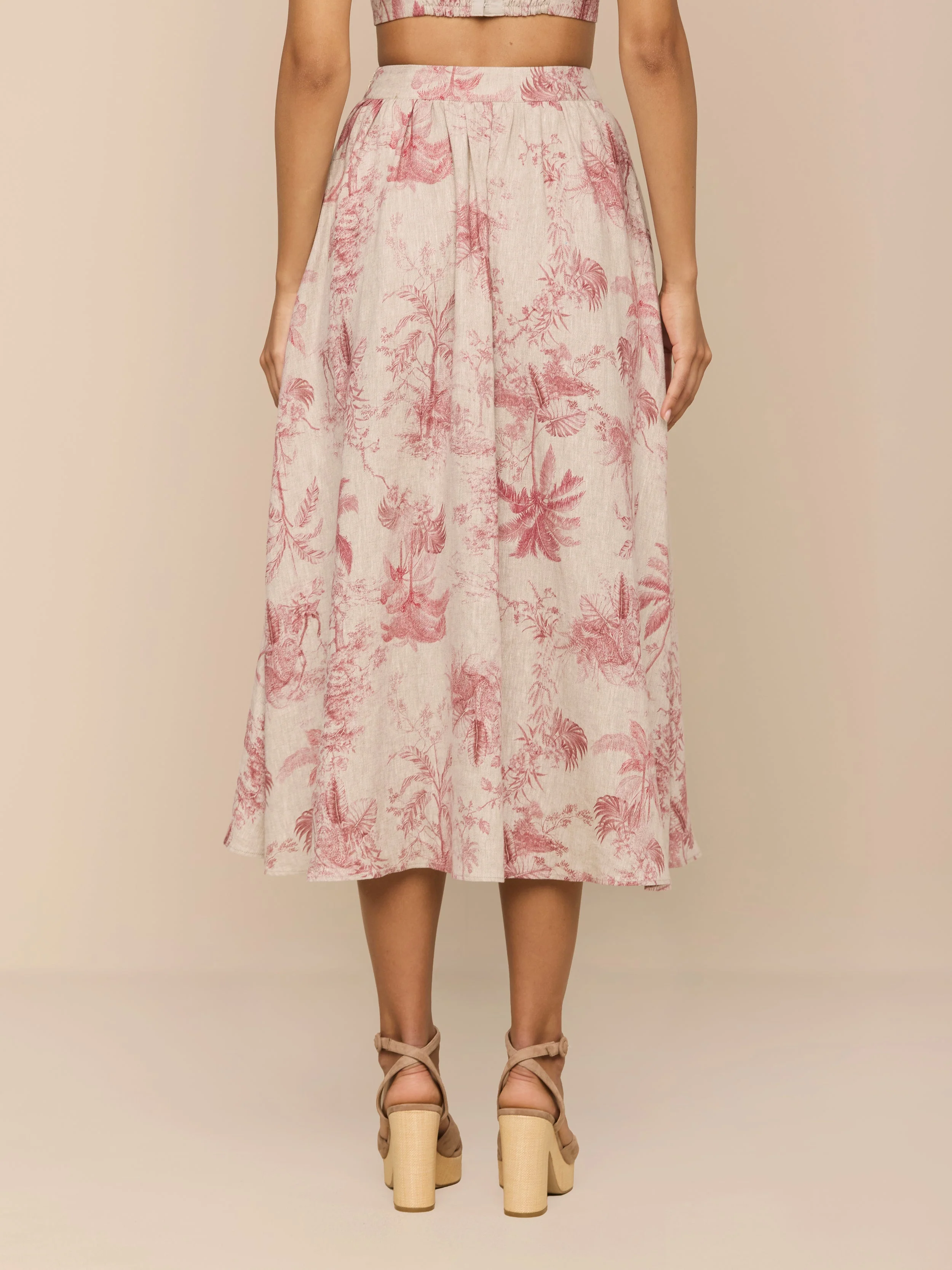 L'AGENCE - Seina Linen Midi Skirt - Image 5