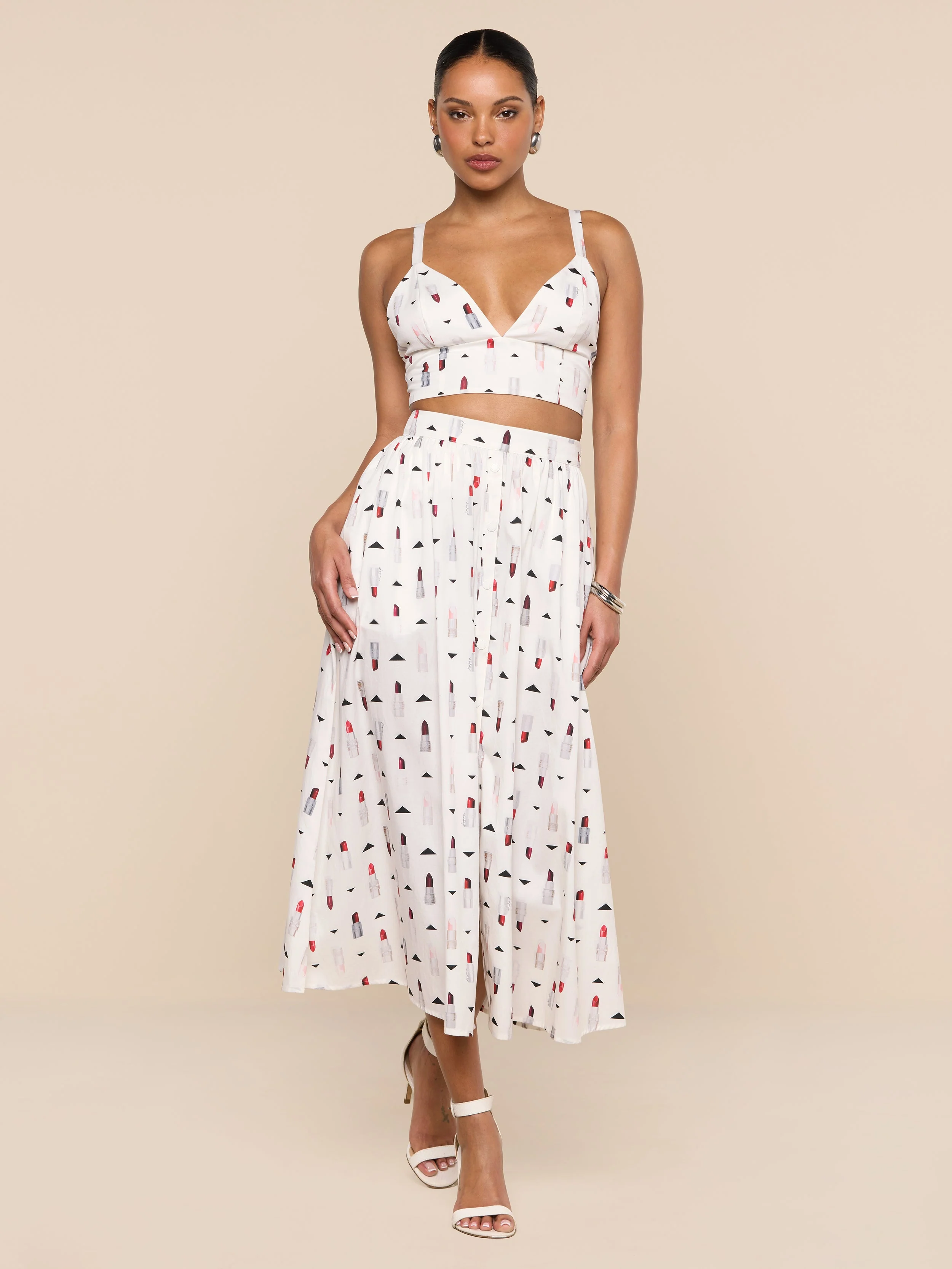 L'AGENCE - Seina Poplin Midi Skirt - Image 2