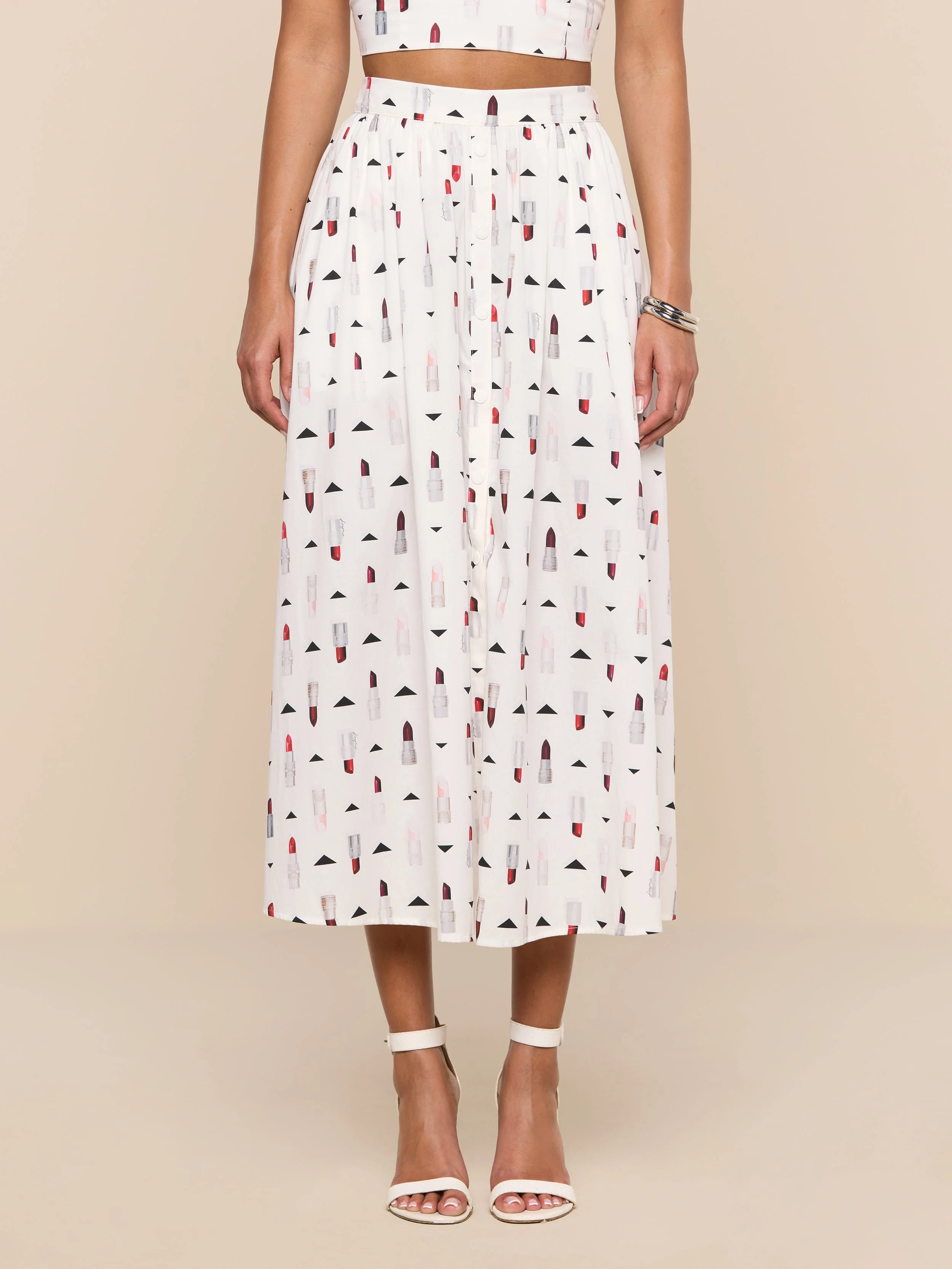 L'AGENCE - Seina Poplin Midi Skirt - Image 3