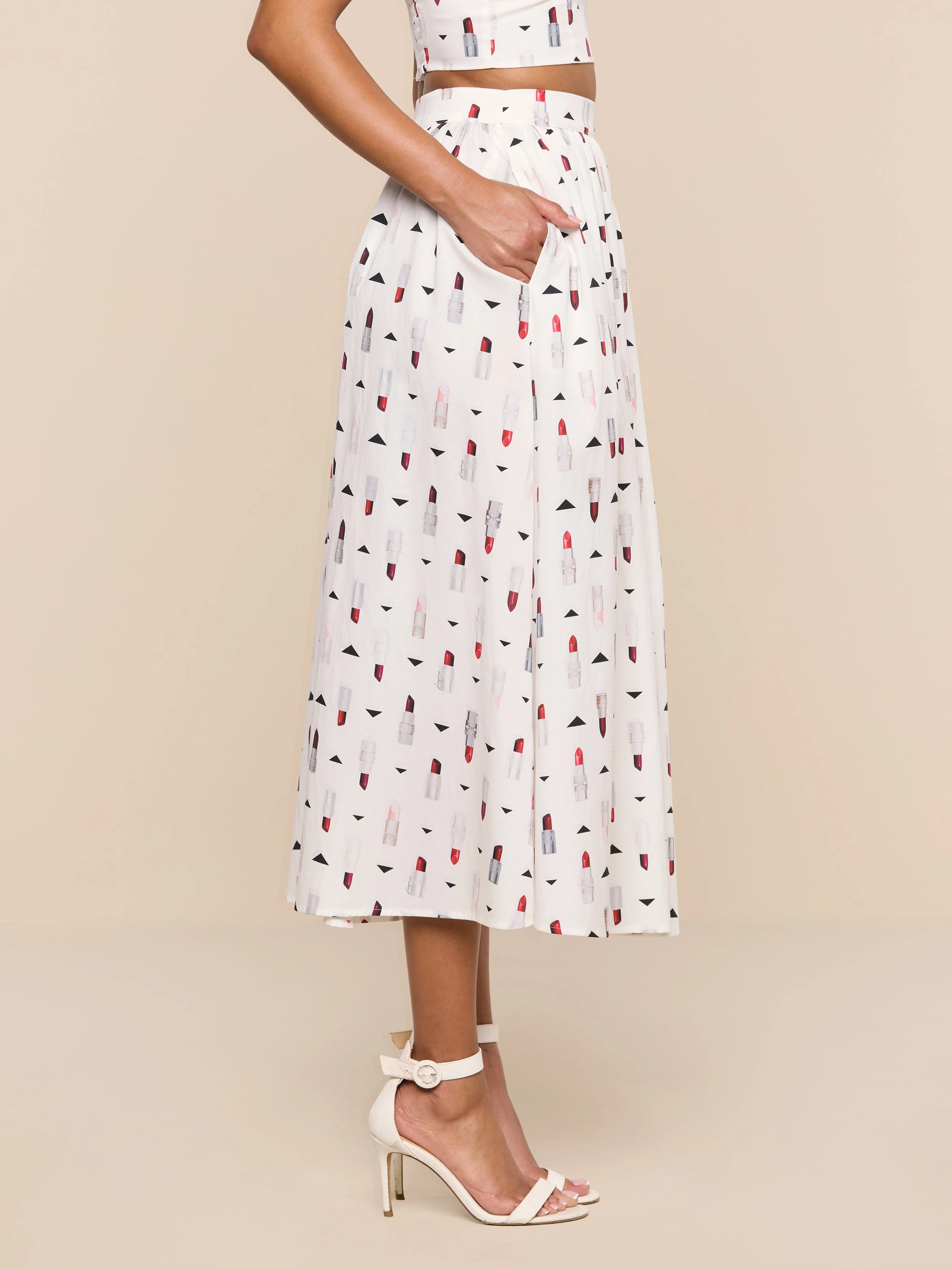 L'AGENCE - Seina Poplin Midi Skirt - Image 4