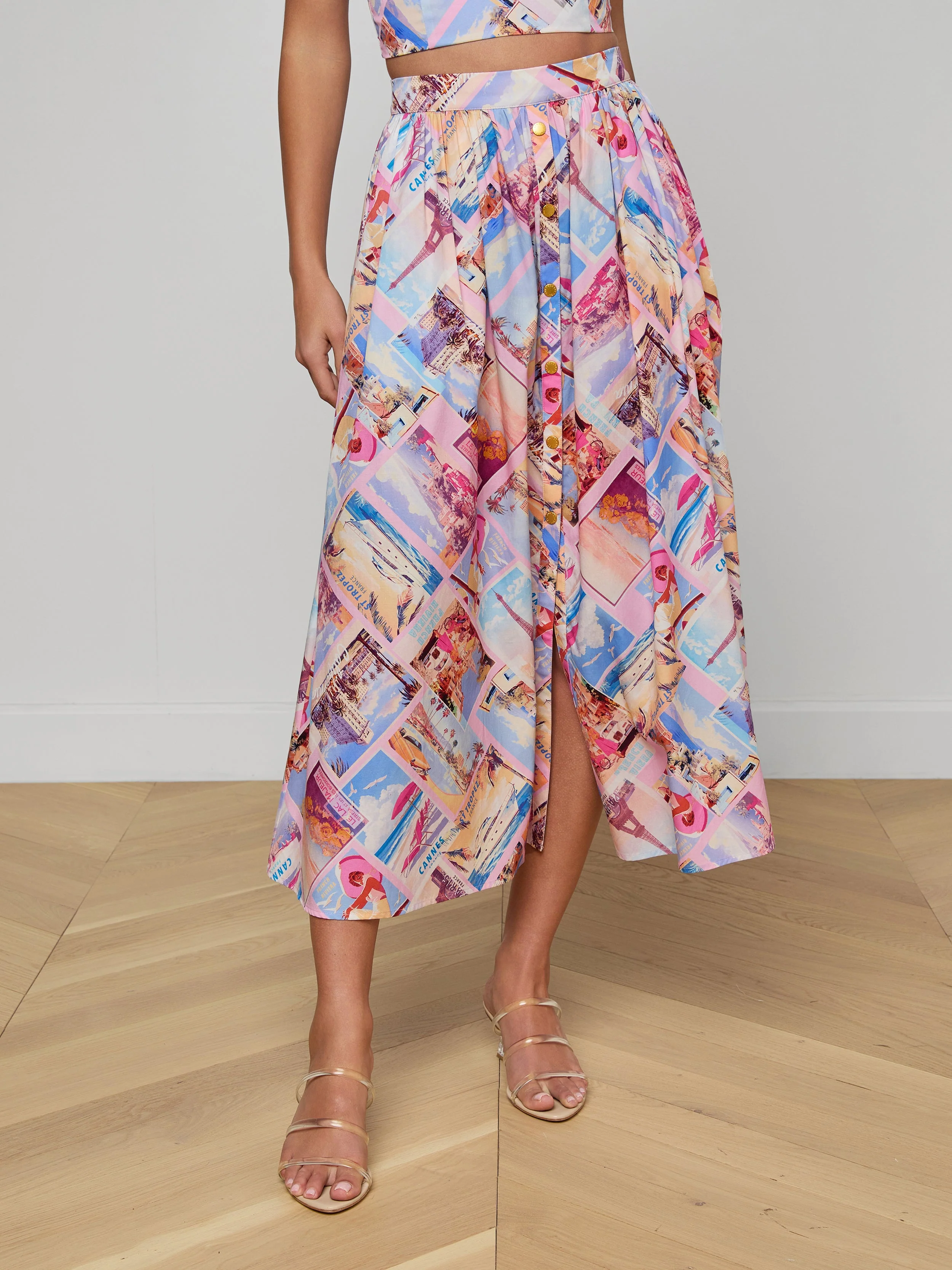 L'AGENCE - Seina Poplin Midi Skirt - Image 2