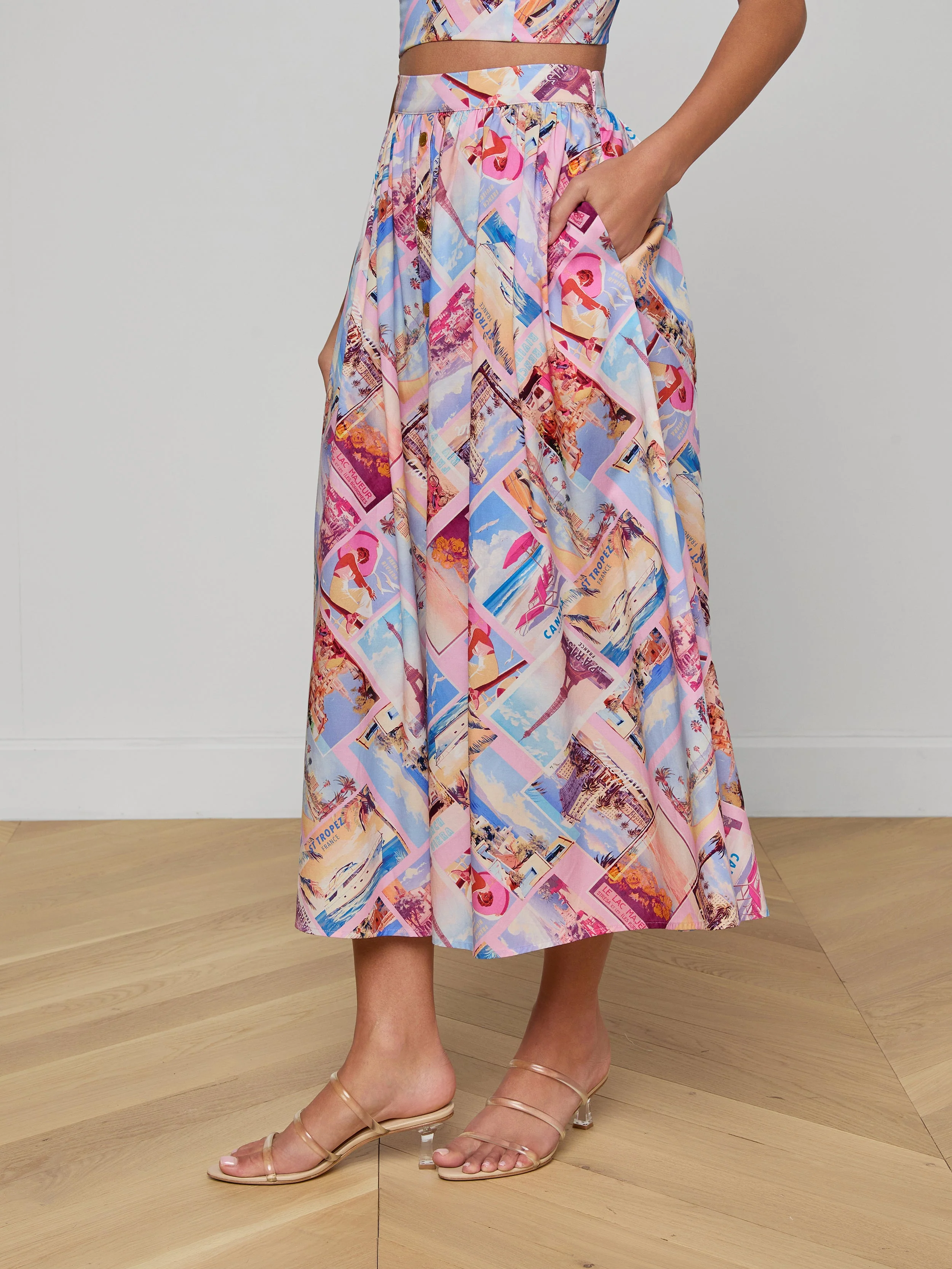 L'AGENCE - Seina Poplin Midi Skirt - Image 3