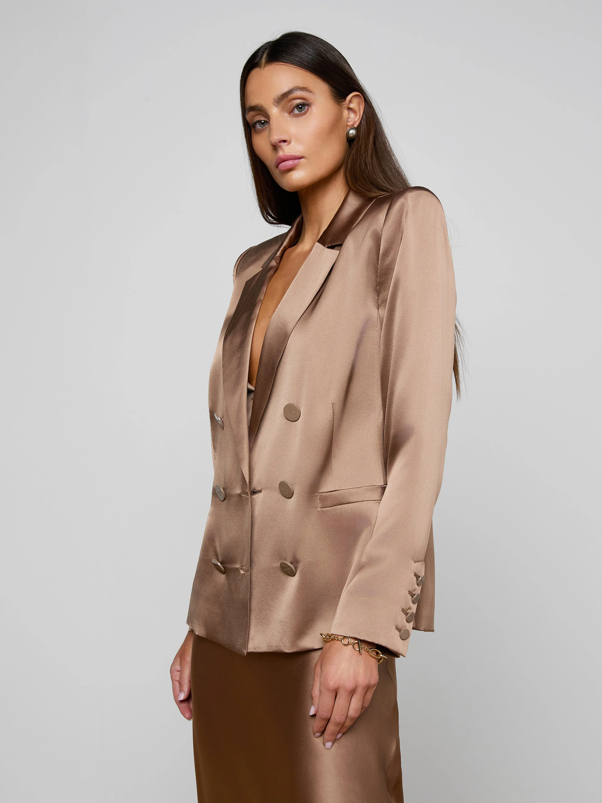 L'AGENCE - Sena Silk Blazer - Image 2
