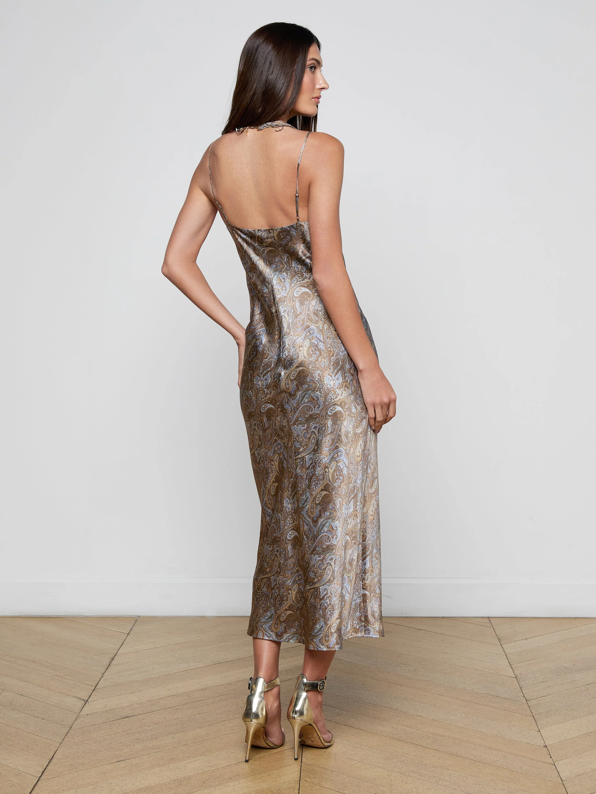 L'AGENCE - Seridie Silk Slip Dress - Image 3