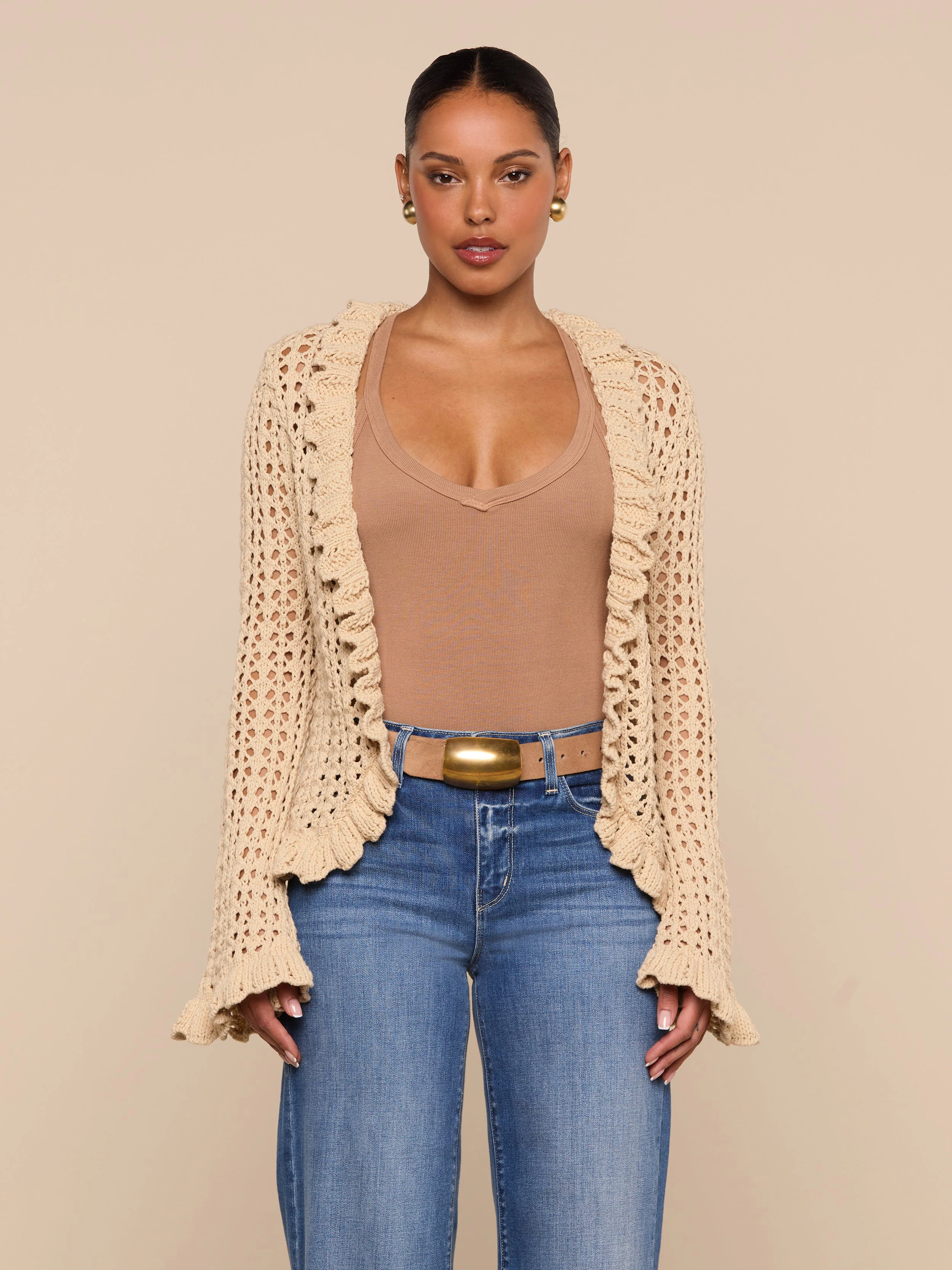 L'AGENCE - Solaris Crocheted Cardigan