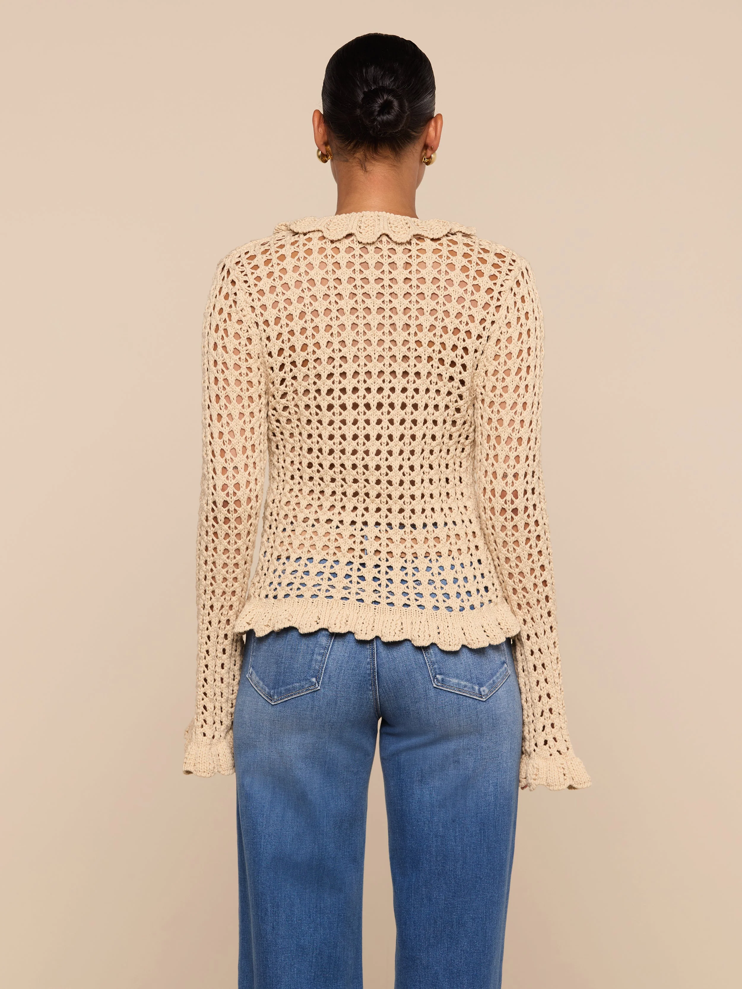 L'AGENCE - Solaris Crocheted Cardigan - Image 6