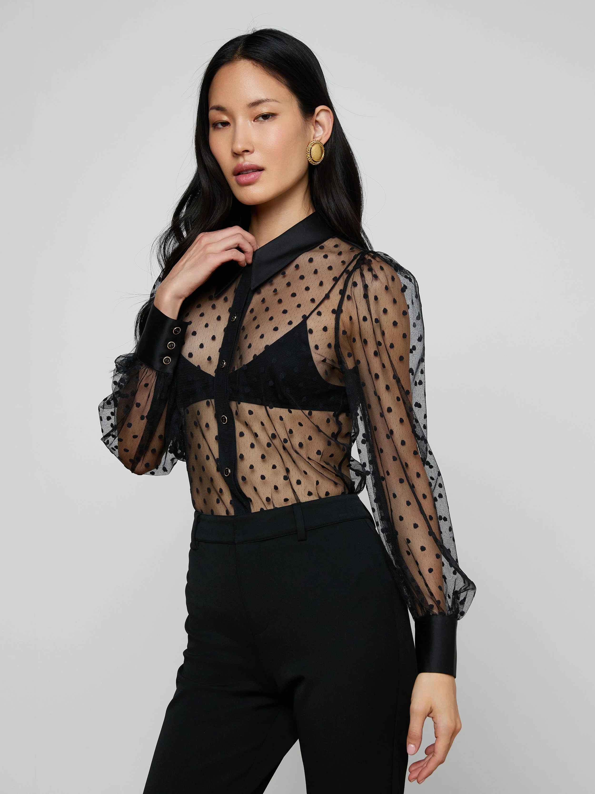 L'AGENCE - Sophie Long - Sleeved Blouse - Image 4