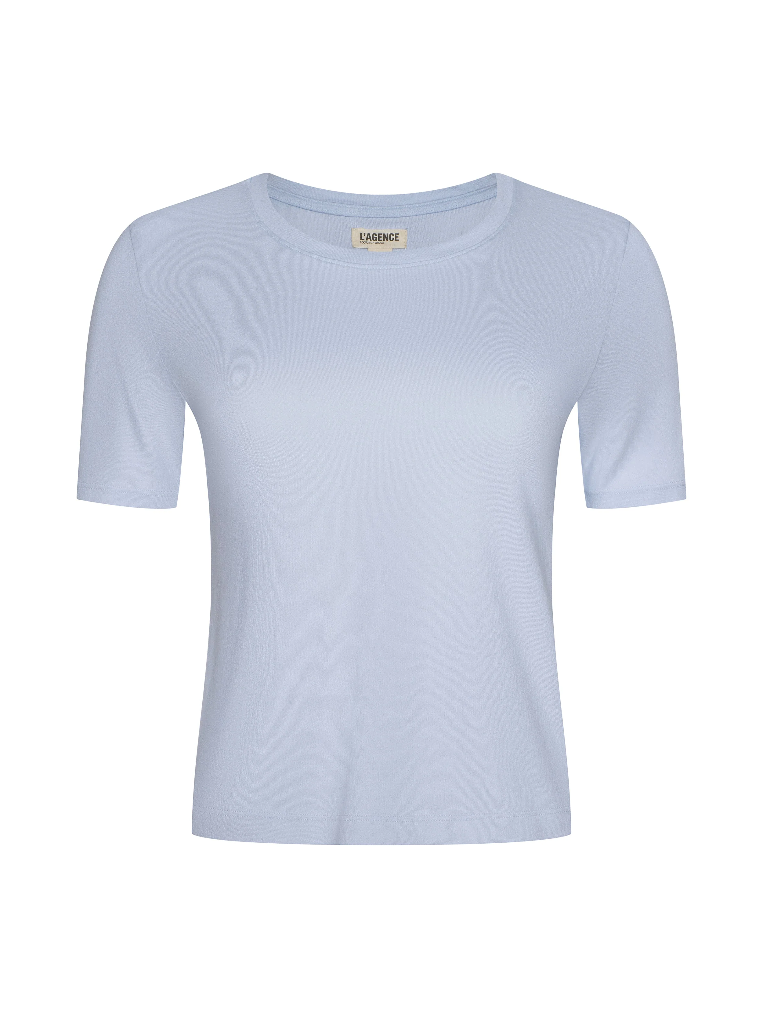 L'AGENCE - Stormy Cropped Cotton Tee - Image 6