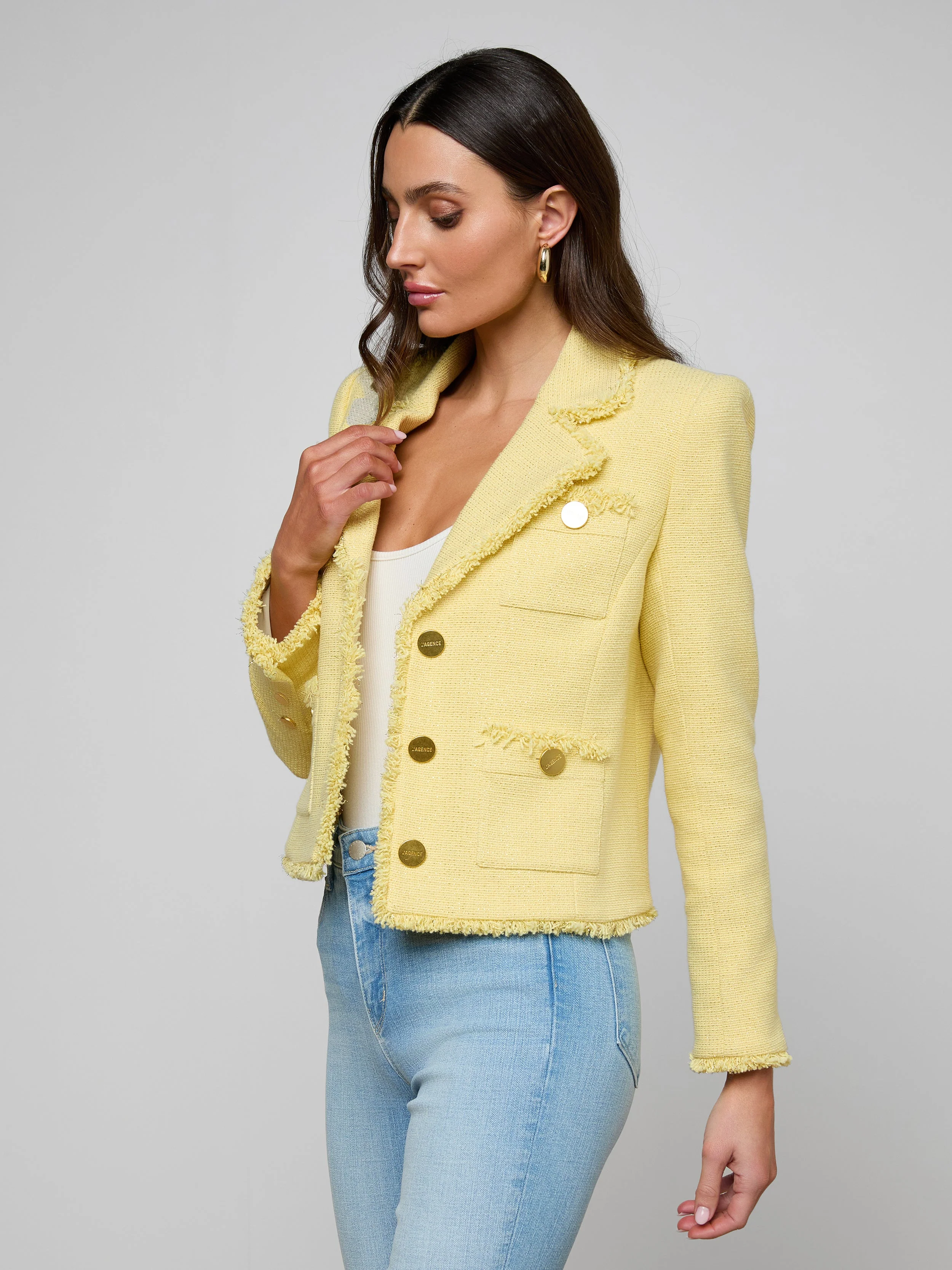 L'AGENCE - Sylvia Tweed Jacket - Image 3