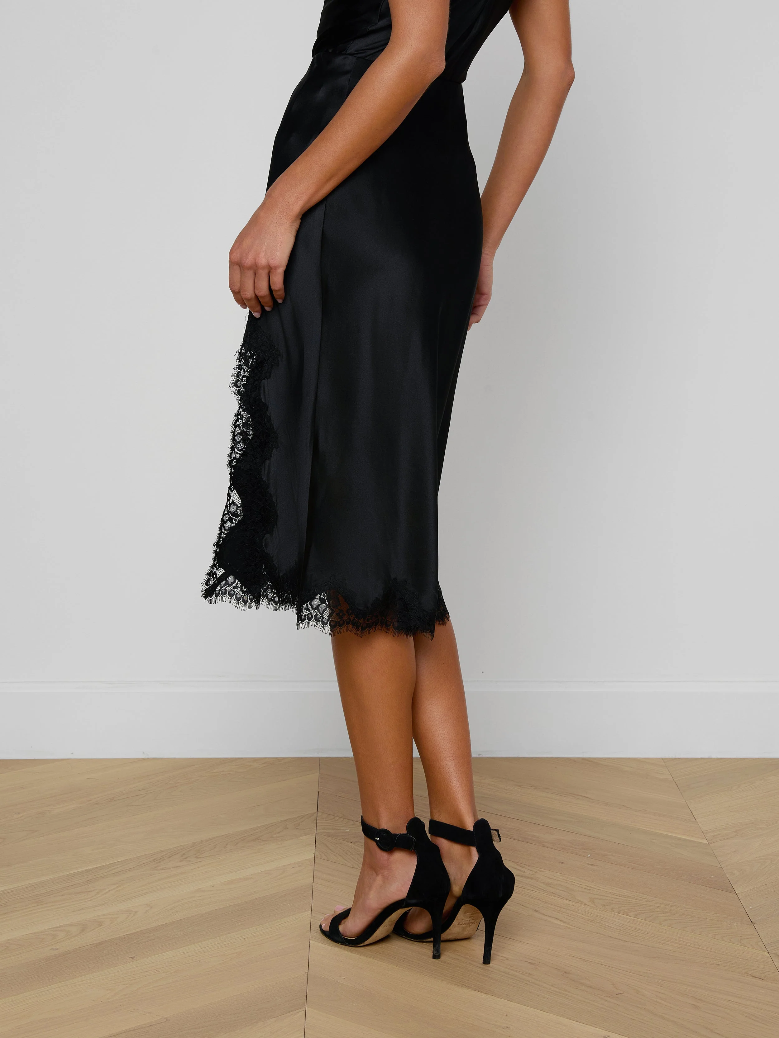 L'AGENCE - Tico Silk Lace Skirt - Image 4