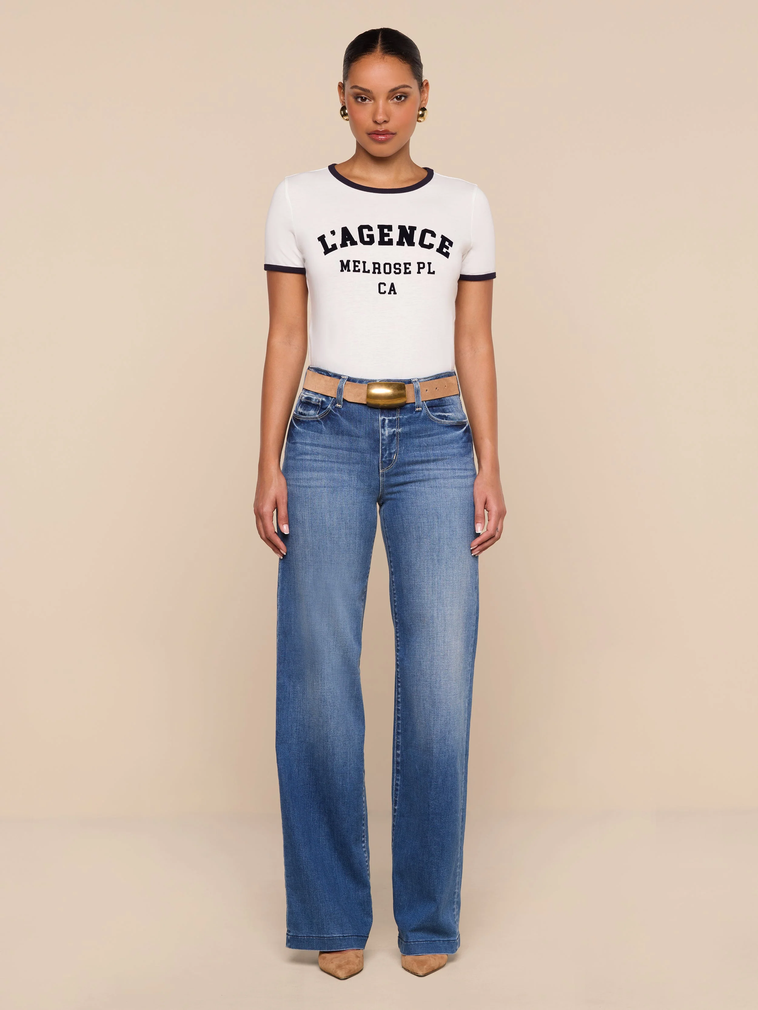 L'AGENCE - Tommie Crewneck Tee - Image 4