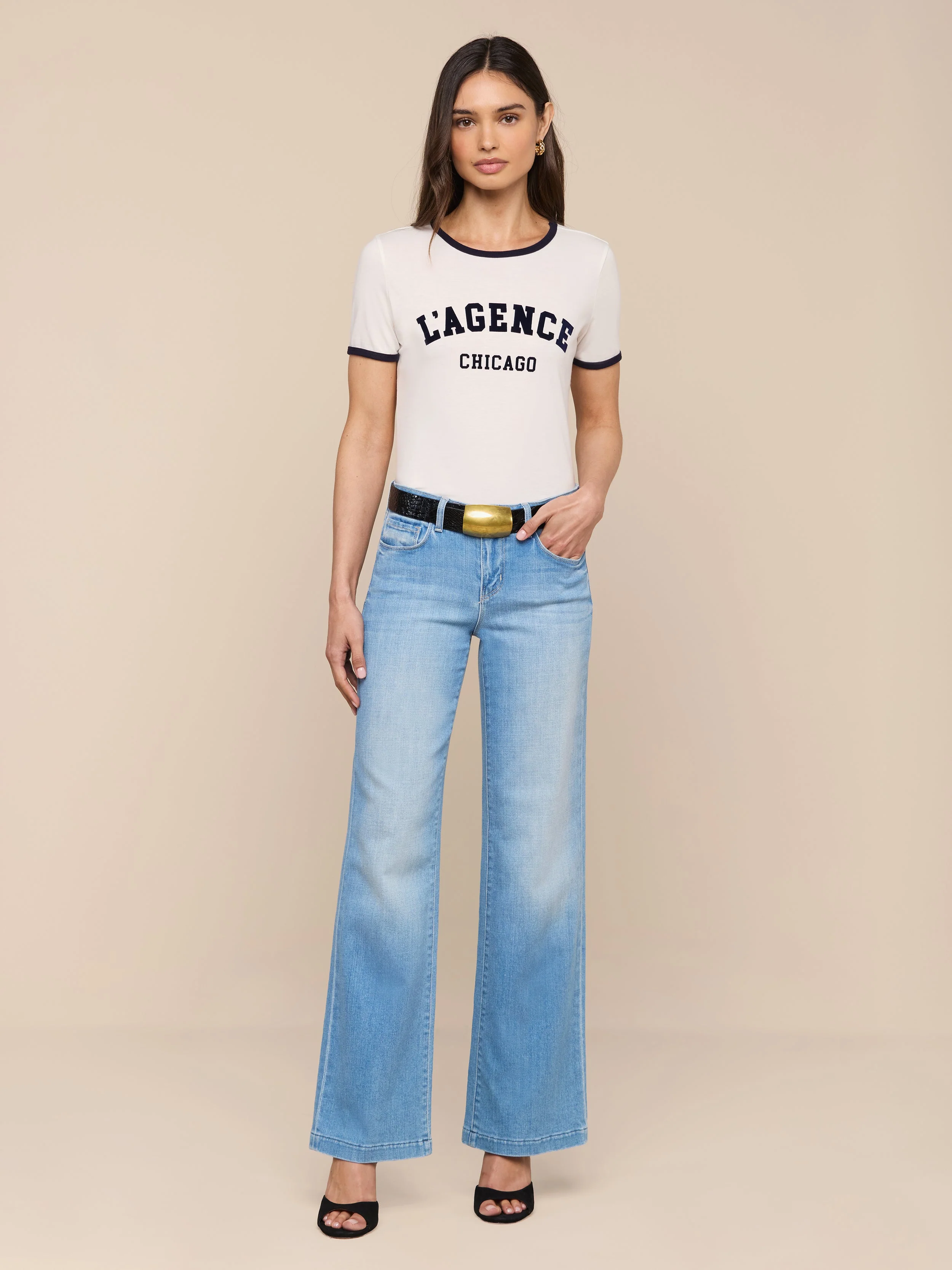 L'AGENCE - Tommie Crewneck Tee - Image 4