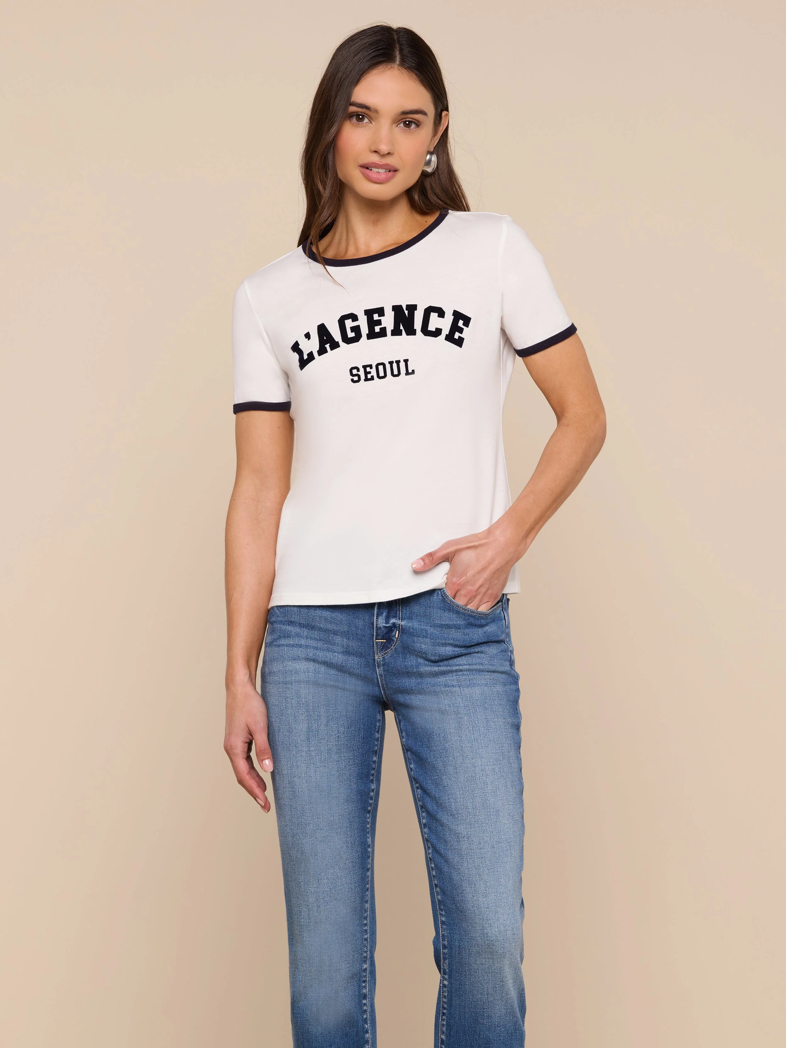 L'AGENCE - Tommie Crewneck Tee - Image 2