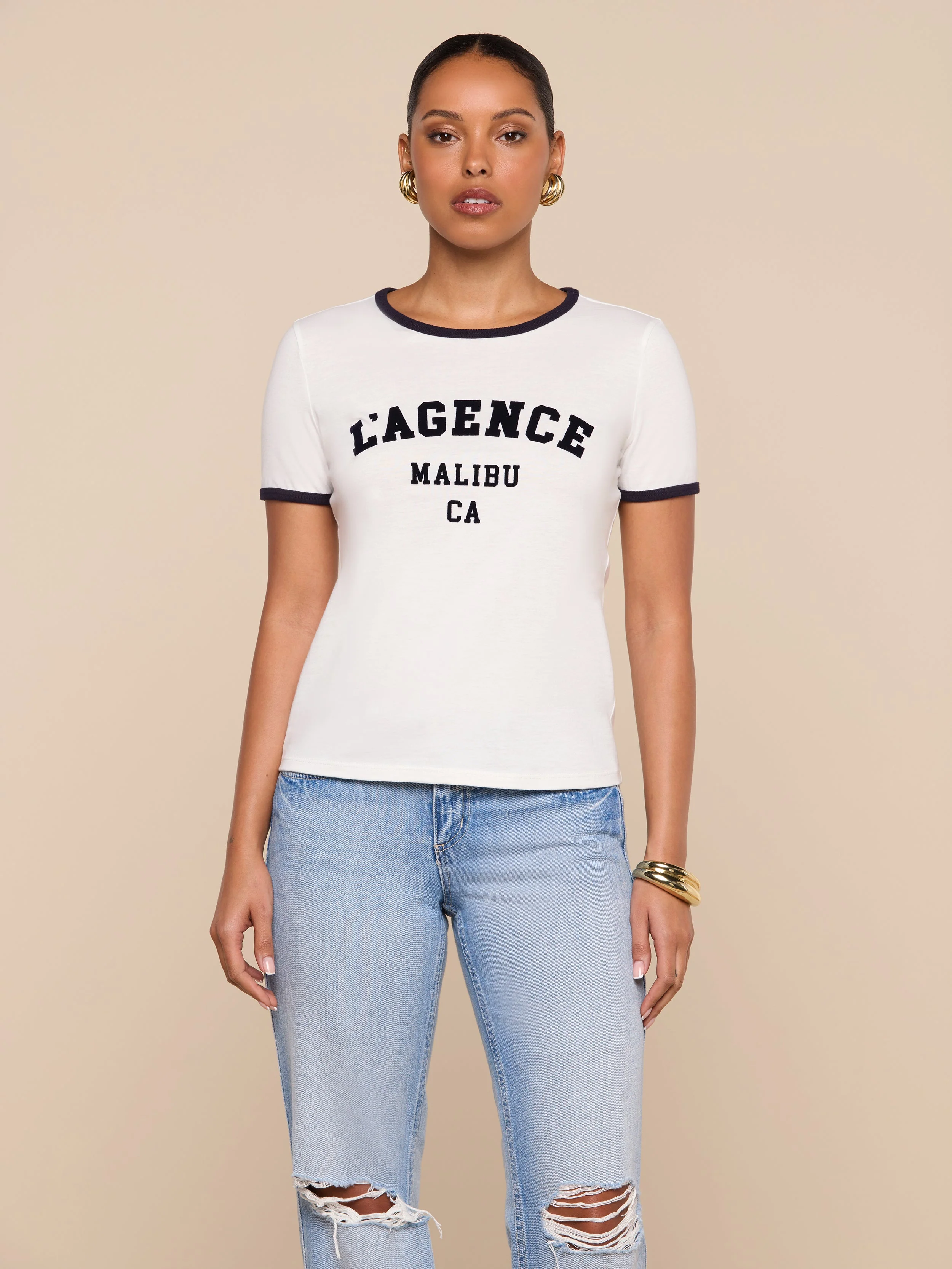 L'AGENCE - Tommie Crewneck Tee - Image 2