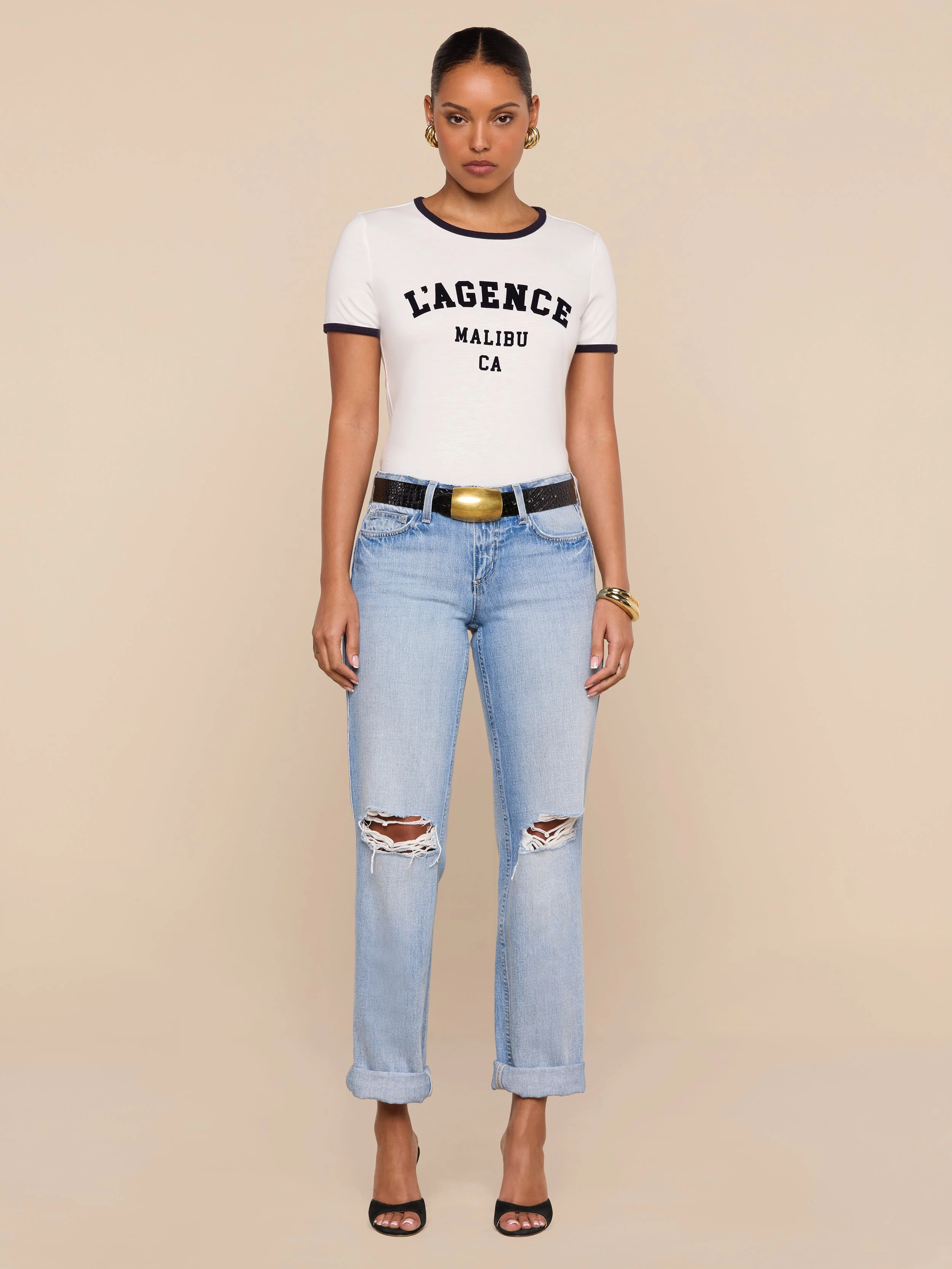 L'AGENCE - Tommie Crewneck Tee - Image 4