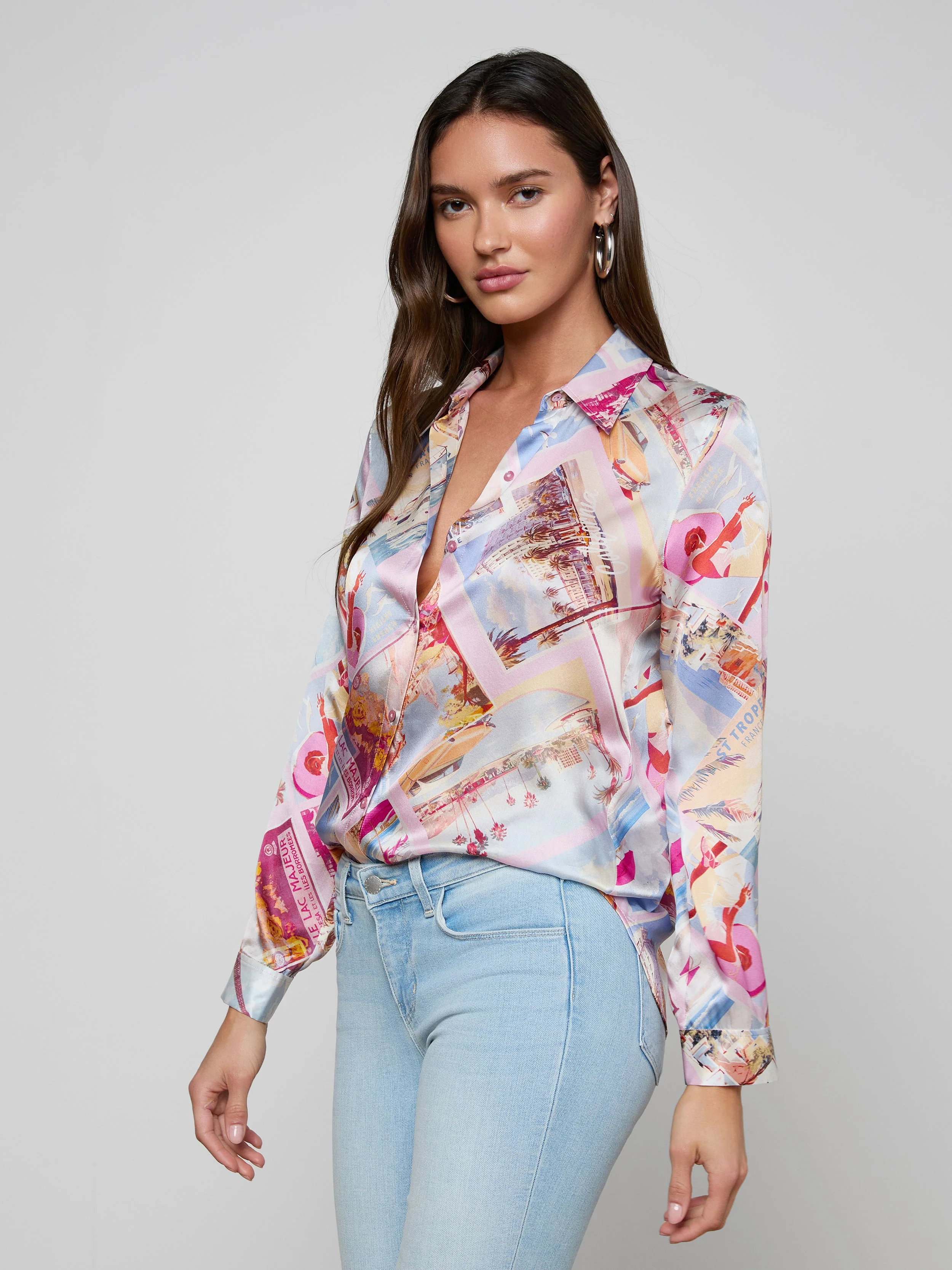 L'AGENCE - Tyler Silk Blouse - Image 3
