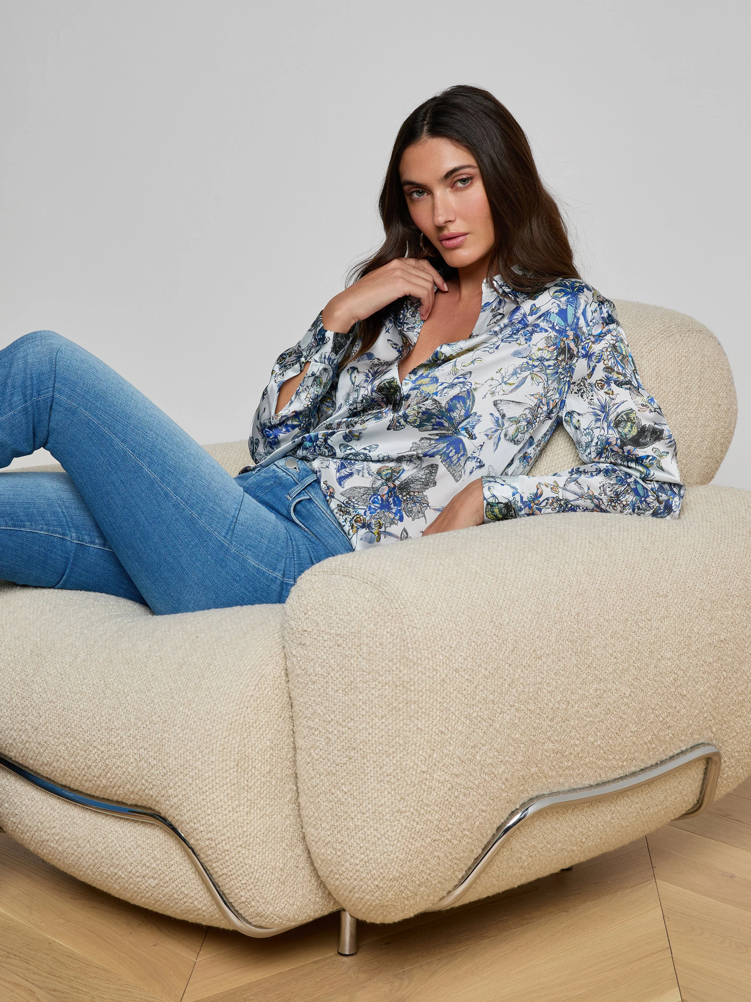 L'AGENCE - Tyler Silk Blouse - Image 6