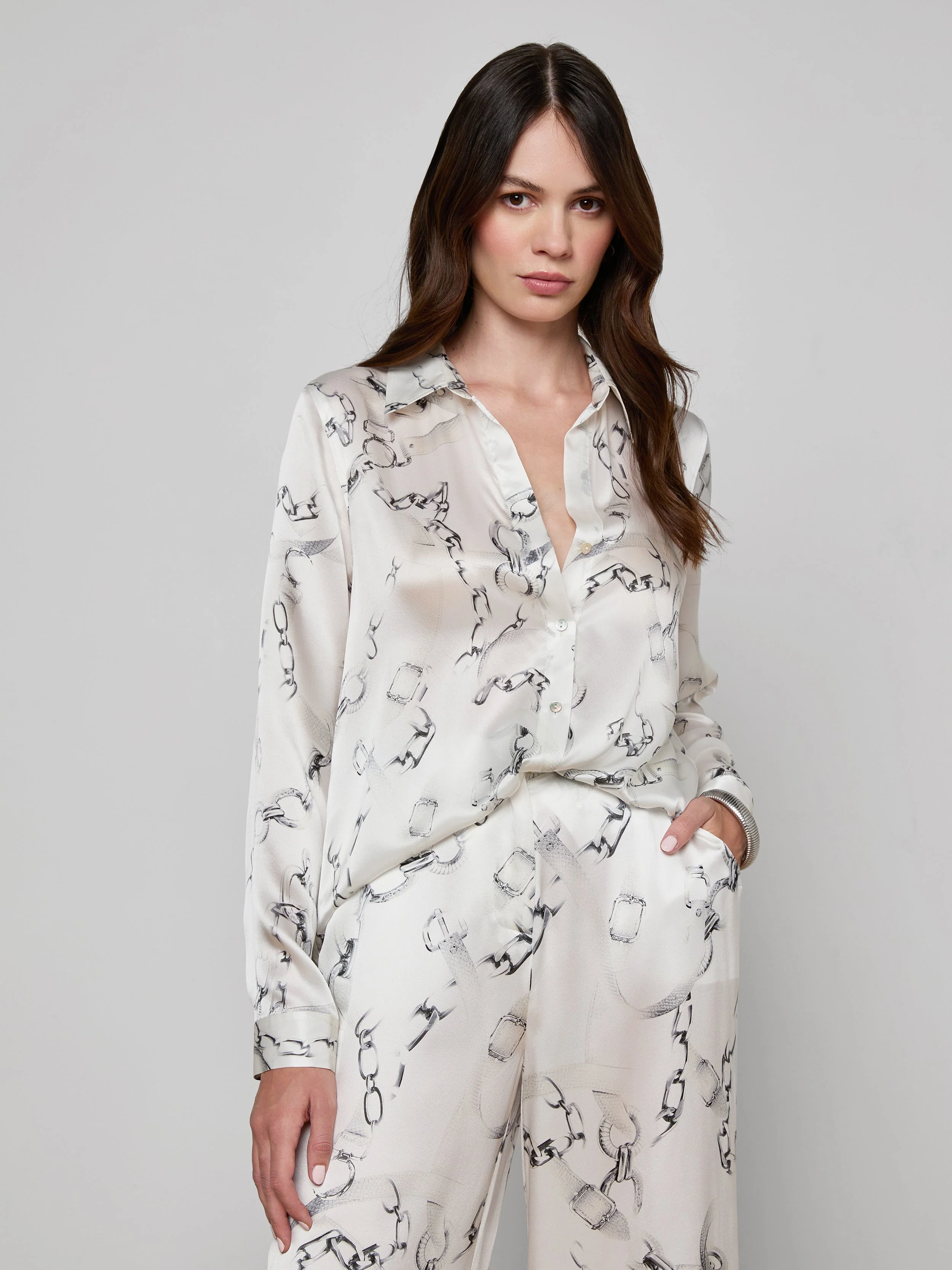 L'AGENCE - Tyler Silk Blouse - Image 2