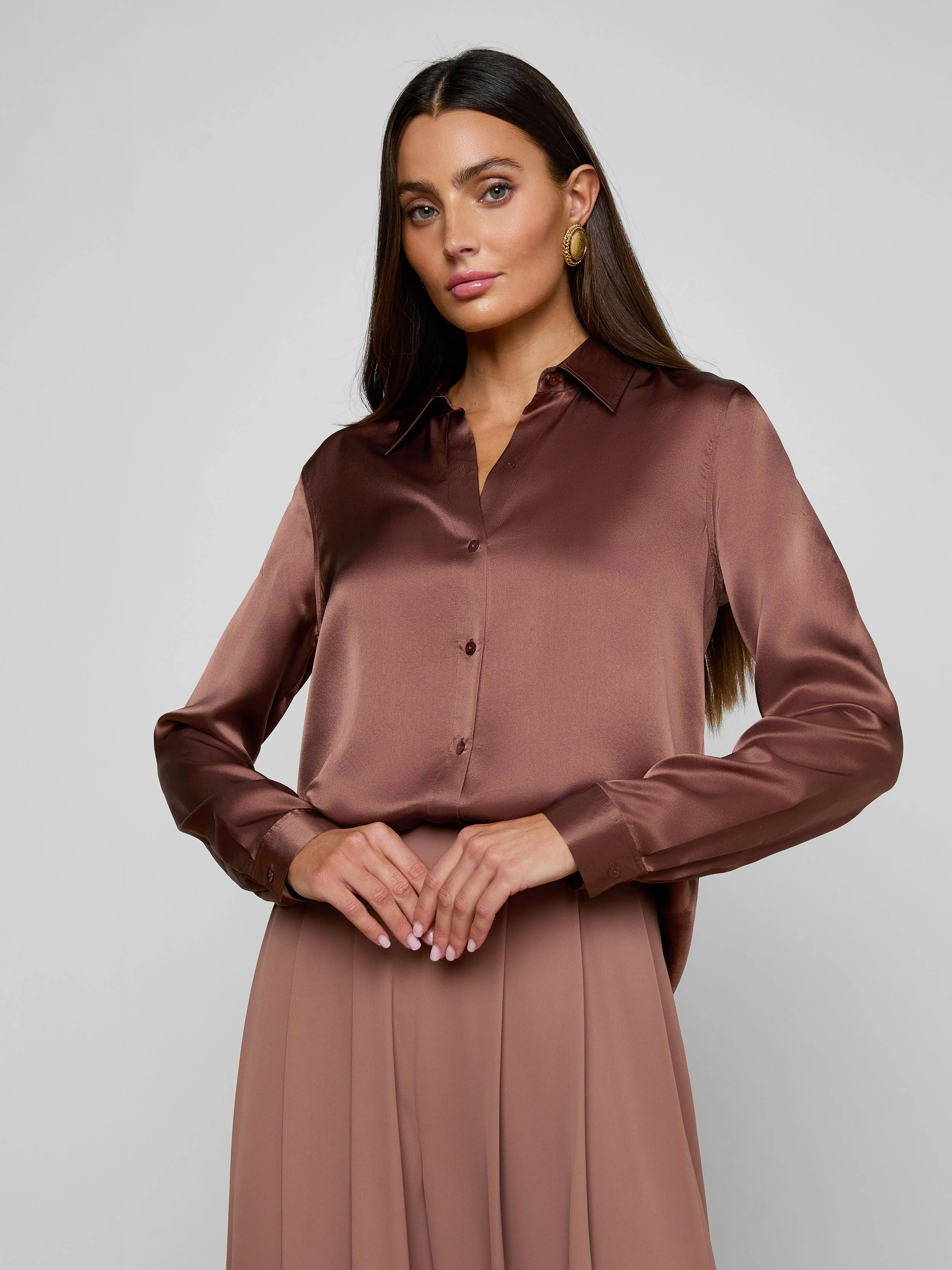 L'AGENCE - Tyler Silk Blouse - Image 2