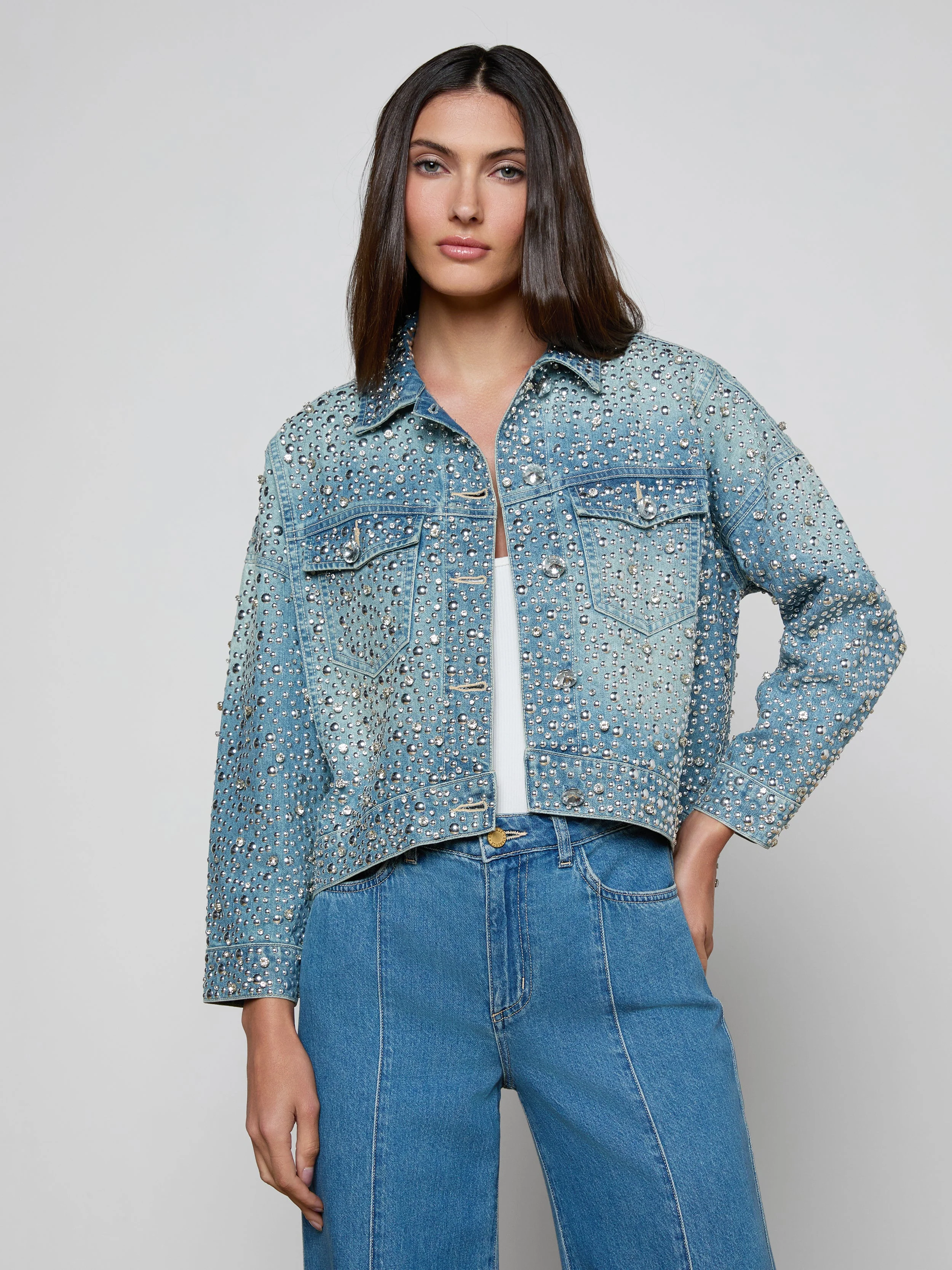 L'AGENCE - Vangie Embellished Jean Jacket