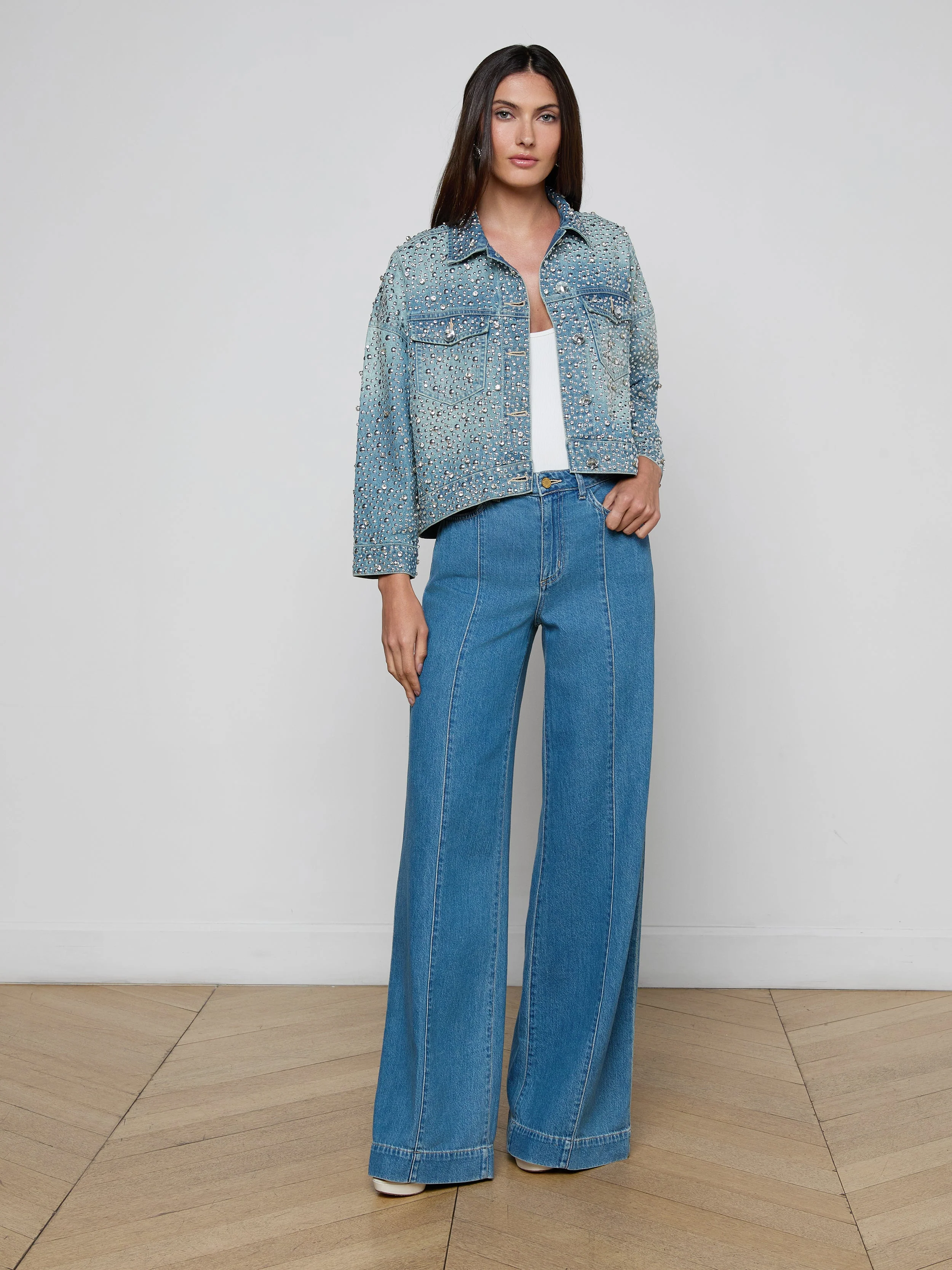 L'AGENCE - Vangie Embellished Jean Jacket - Image 4