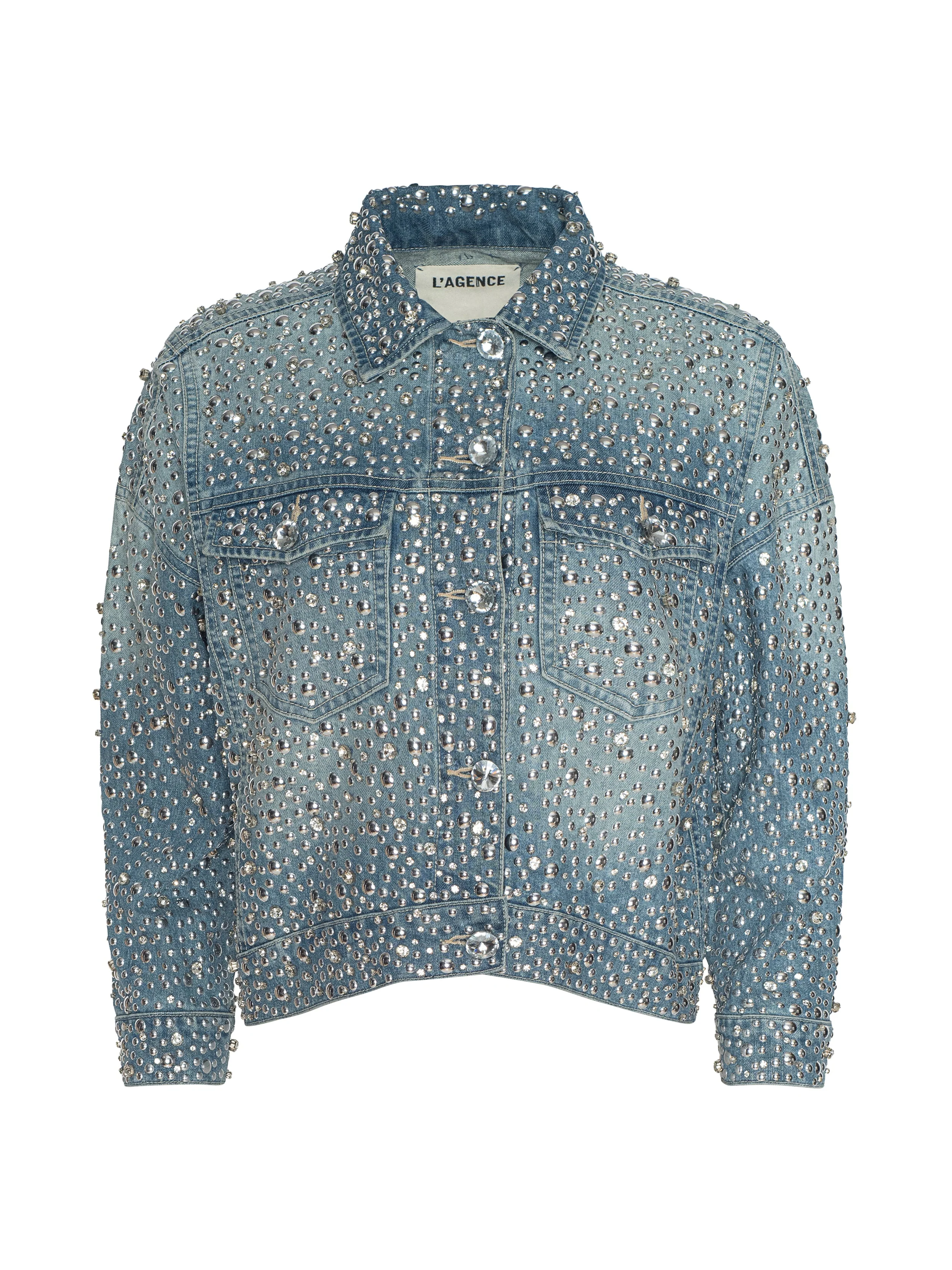 L'AGENCE - Vangie Embellished Jean Jacket - Image 6