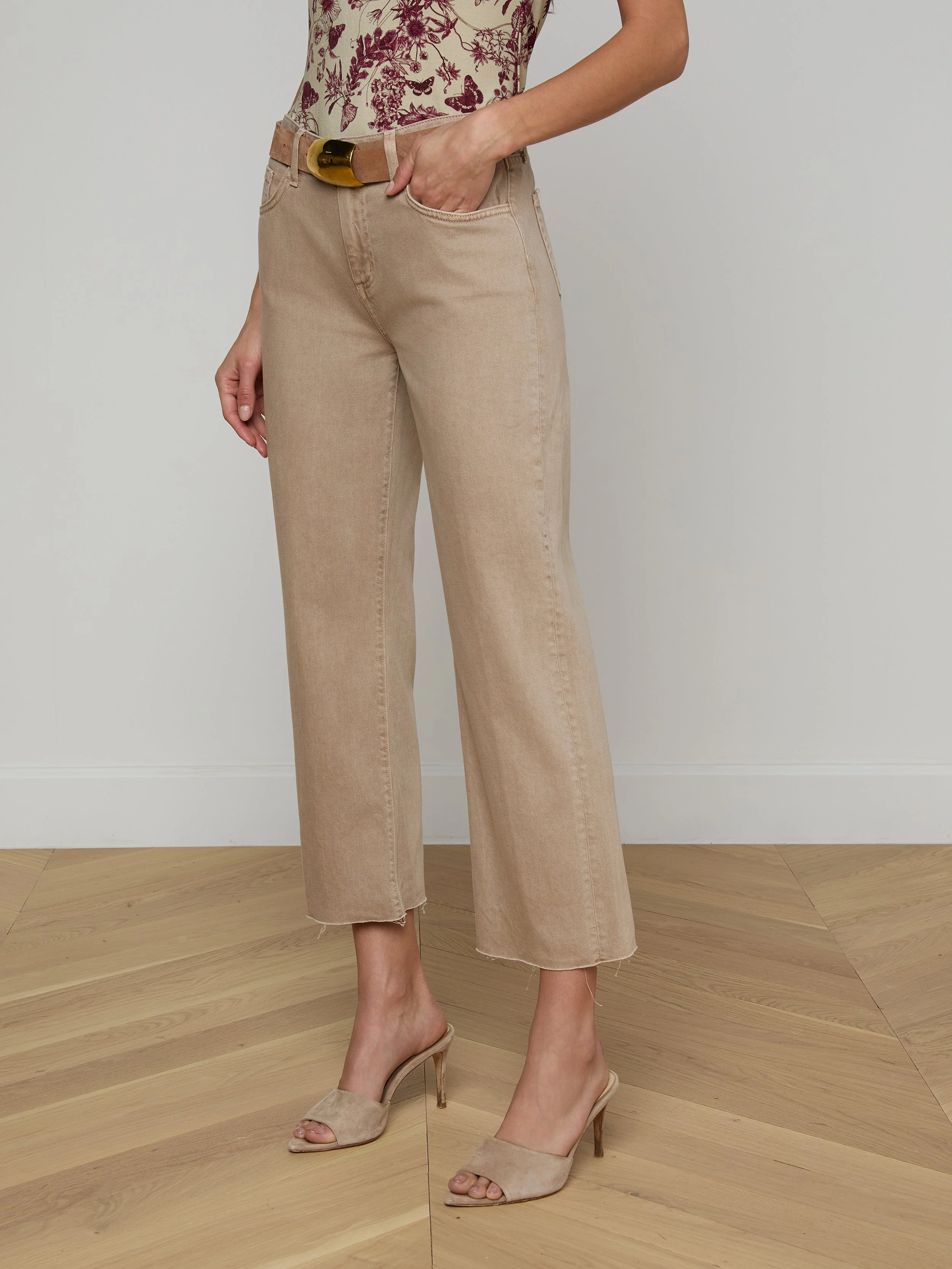 L'AGENCE - Wanda Cropped Wide - Leg Jean - Image 4