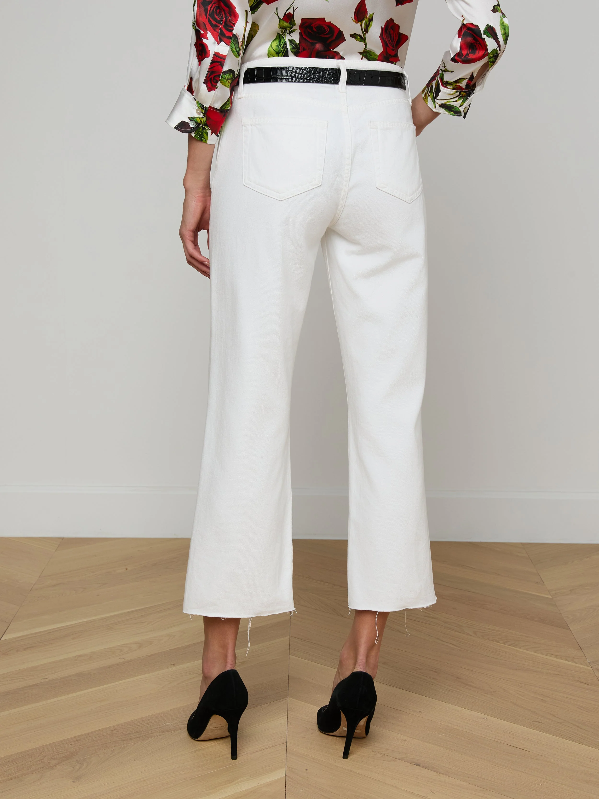 L'AGENCE - Wanda Cropped Wide - Leg Jean - Image 4