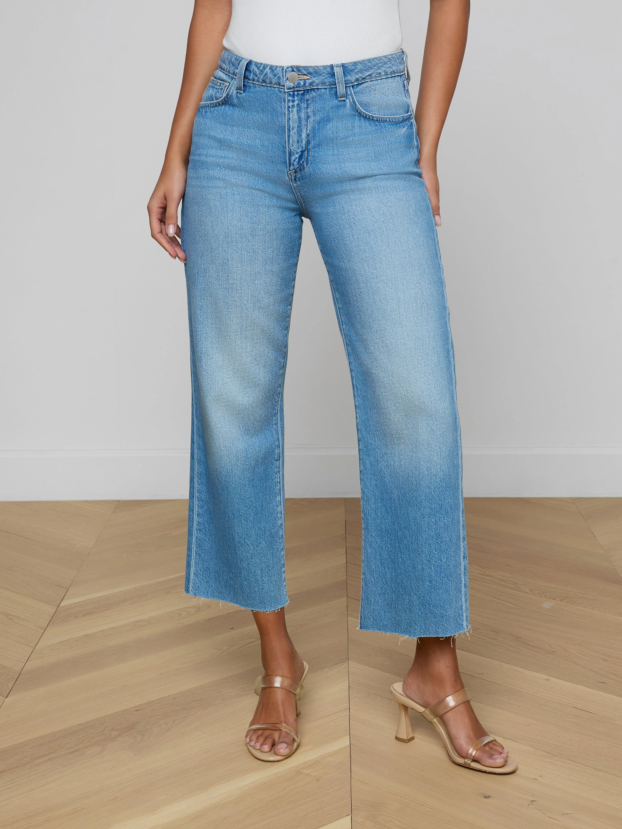 L'AGENCE - Wanda Cropped Wide - Leg Jean - Image 3