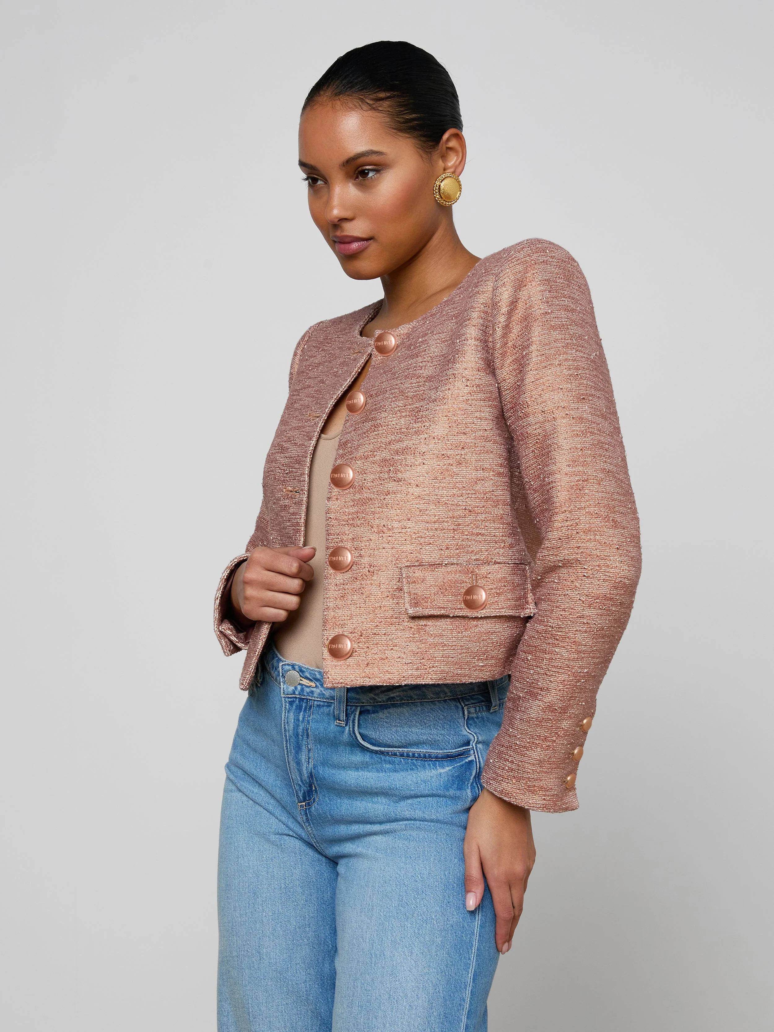 L'AGENCE - Zell Tweed Jacket - Image 3