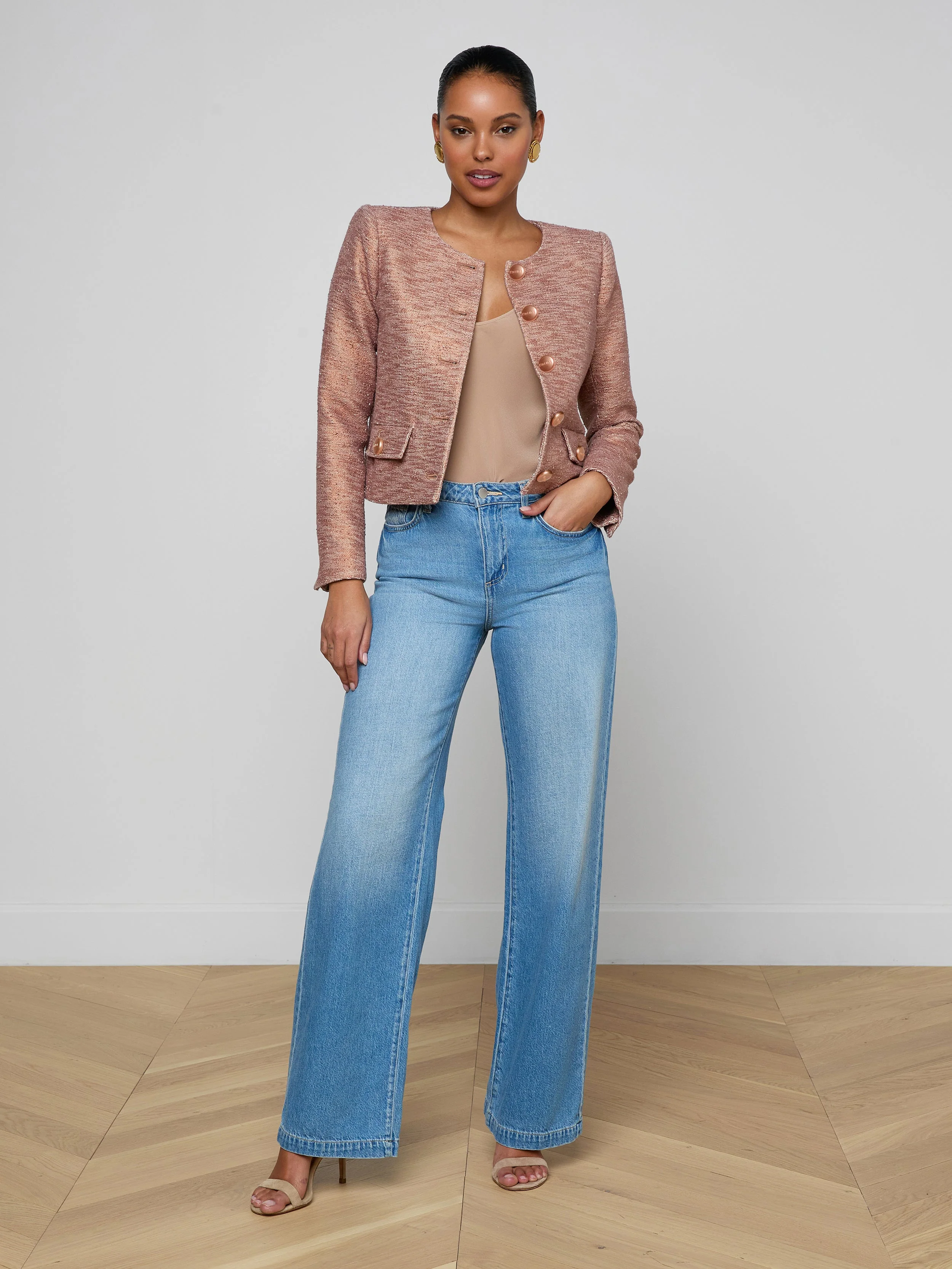 L'AGENCE - Zell Tweed Jacket - Image 4