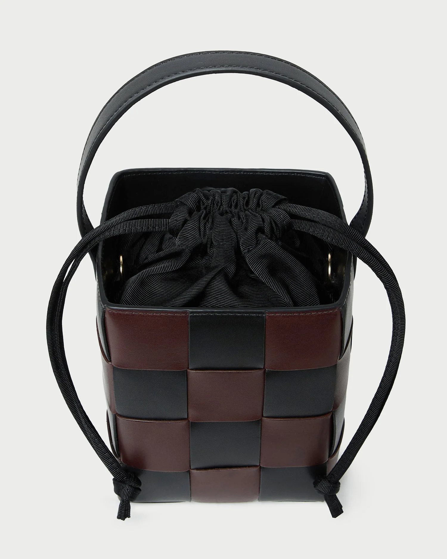 Loeffler Randall - Laith Black/Brown Woven Bucket Bag - Image 3