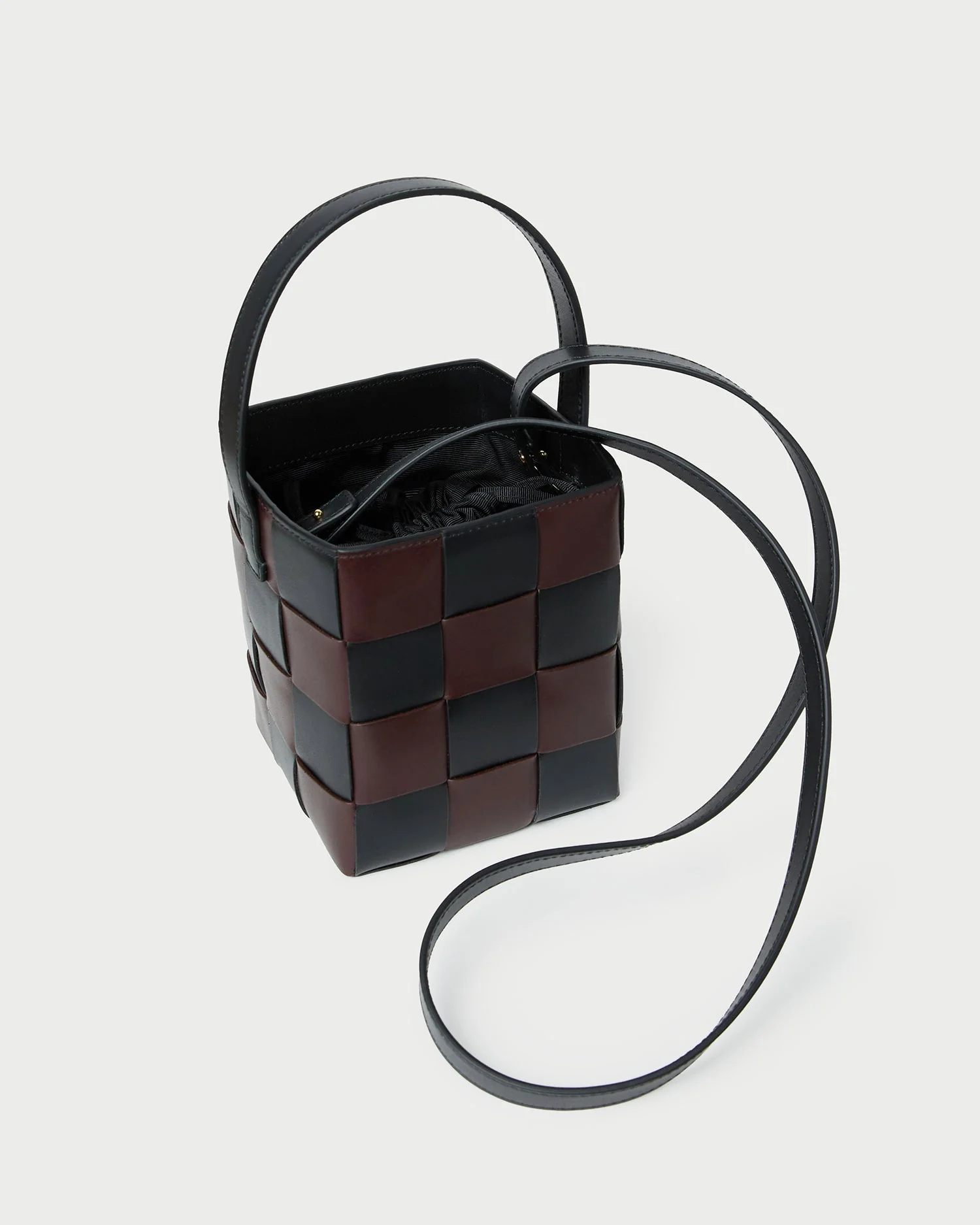 Loeffler Randall - Laith Black/Brown Woven Bucket Bag - Image 4