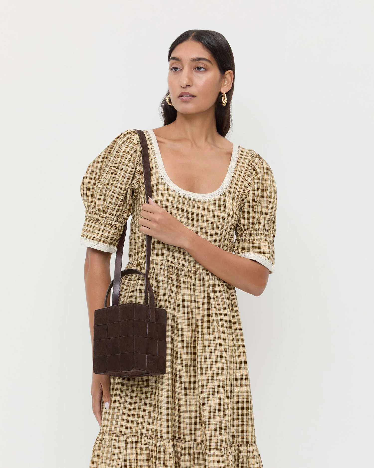 Loeffler Randall - Laith Brown Suede Bucket Bag - Image 5