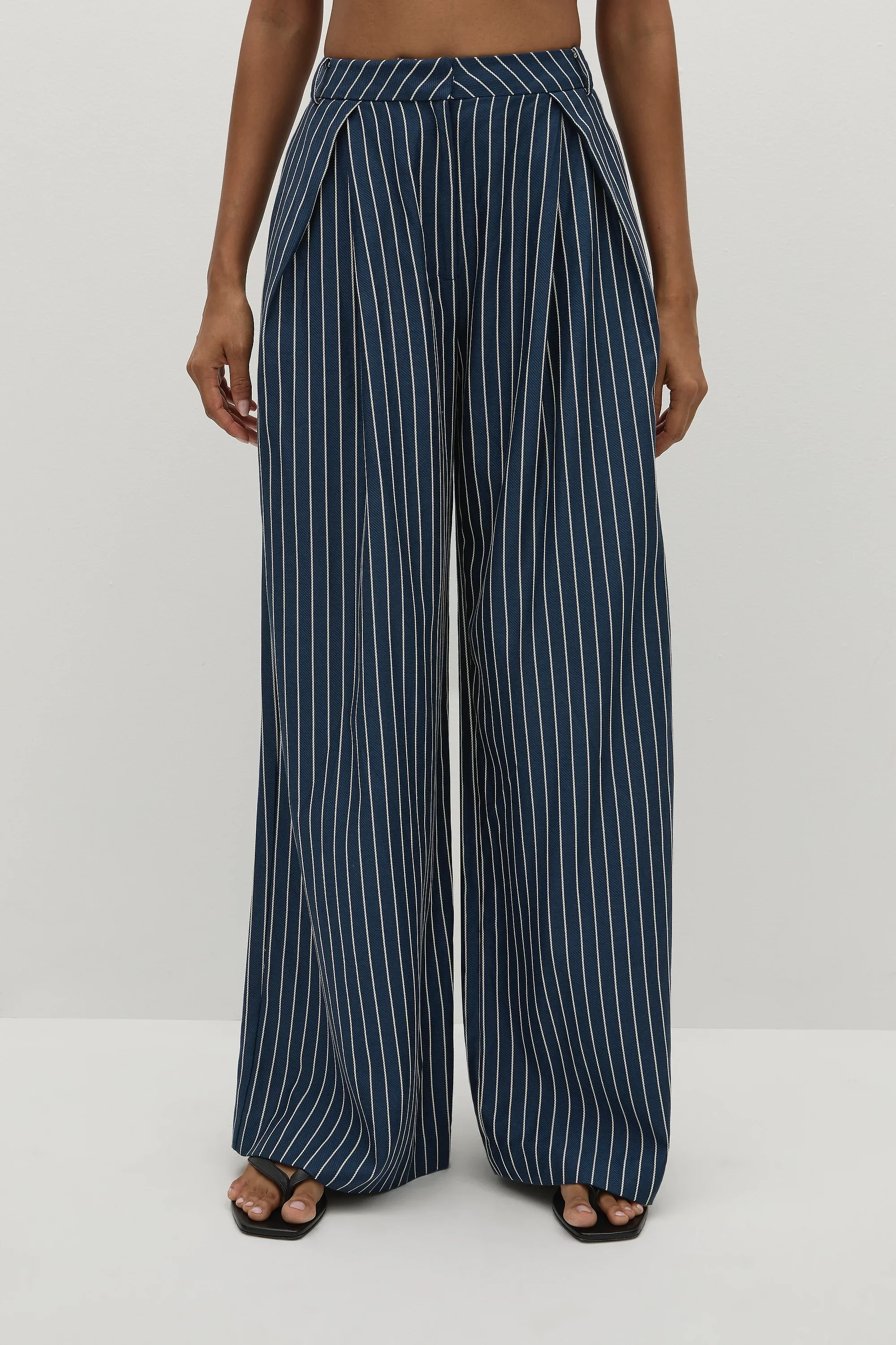 Faithfull - Lalia Trouser Chevron Stripe Vintage Navy - Final Sale - Image 3