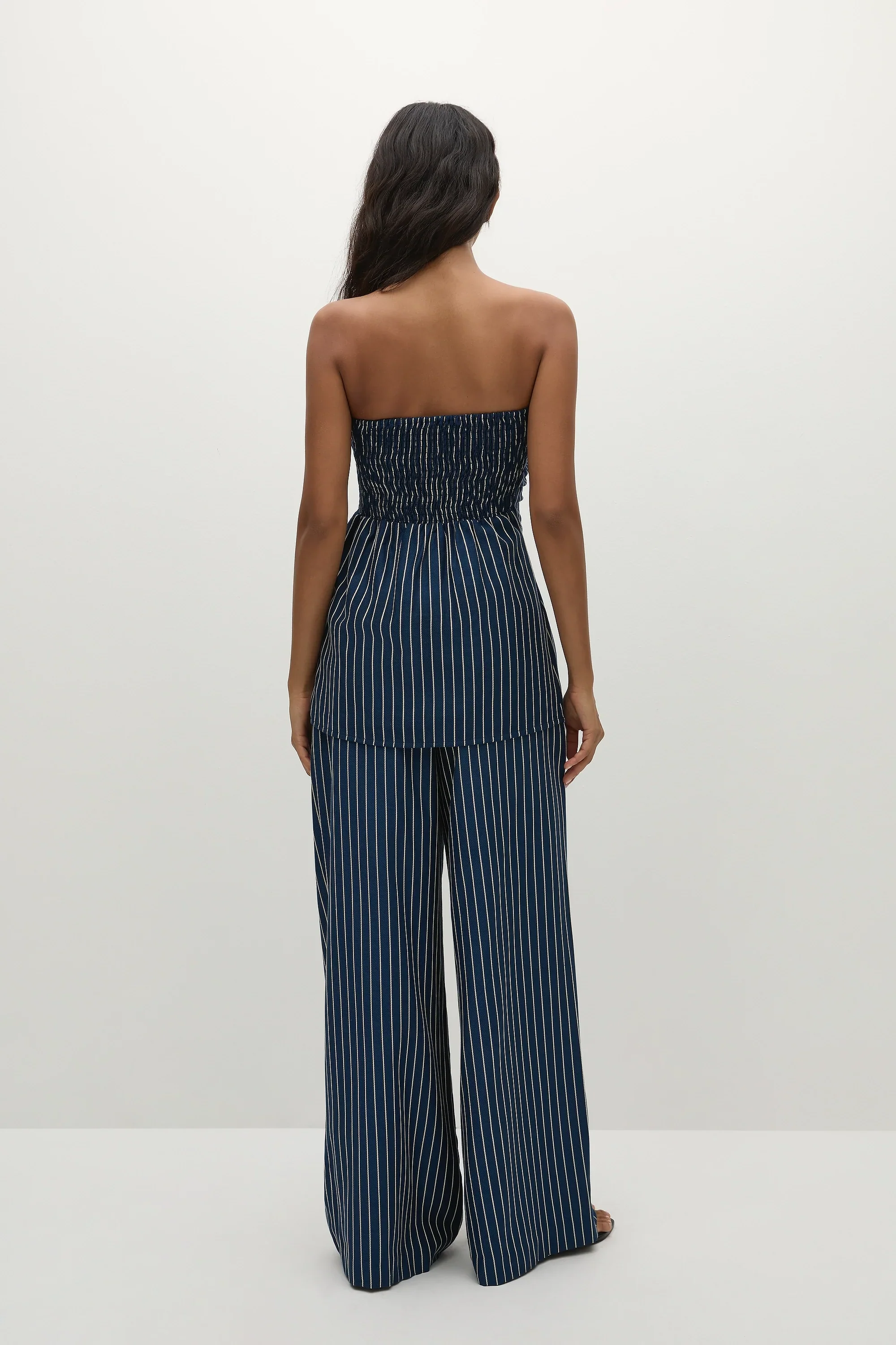 Faithfull - Lalia Trouser Chevron Stripe Vintage Navy - Final Sale - Image 5