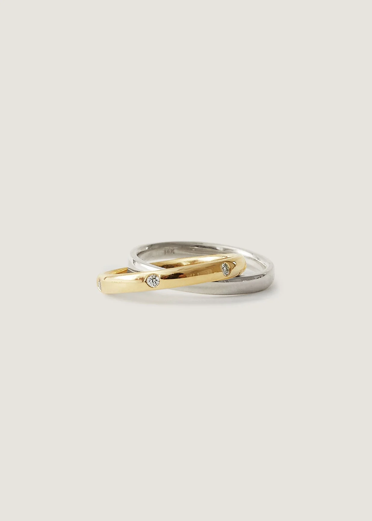 Kinn - L'Amour Interlocking Ring Gold & Silver - Image 3