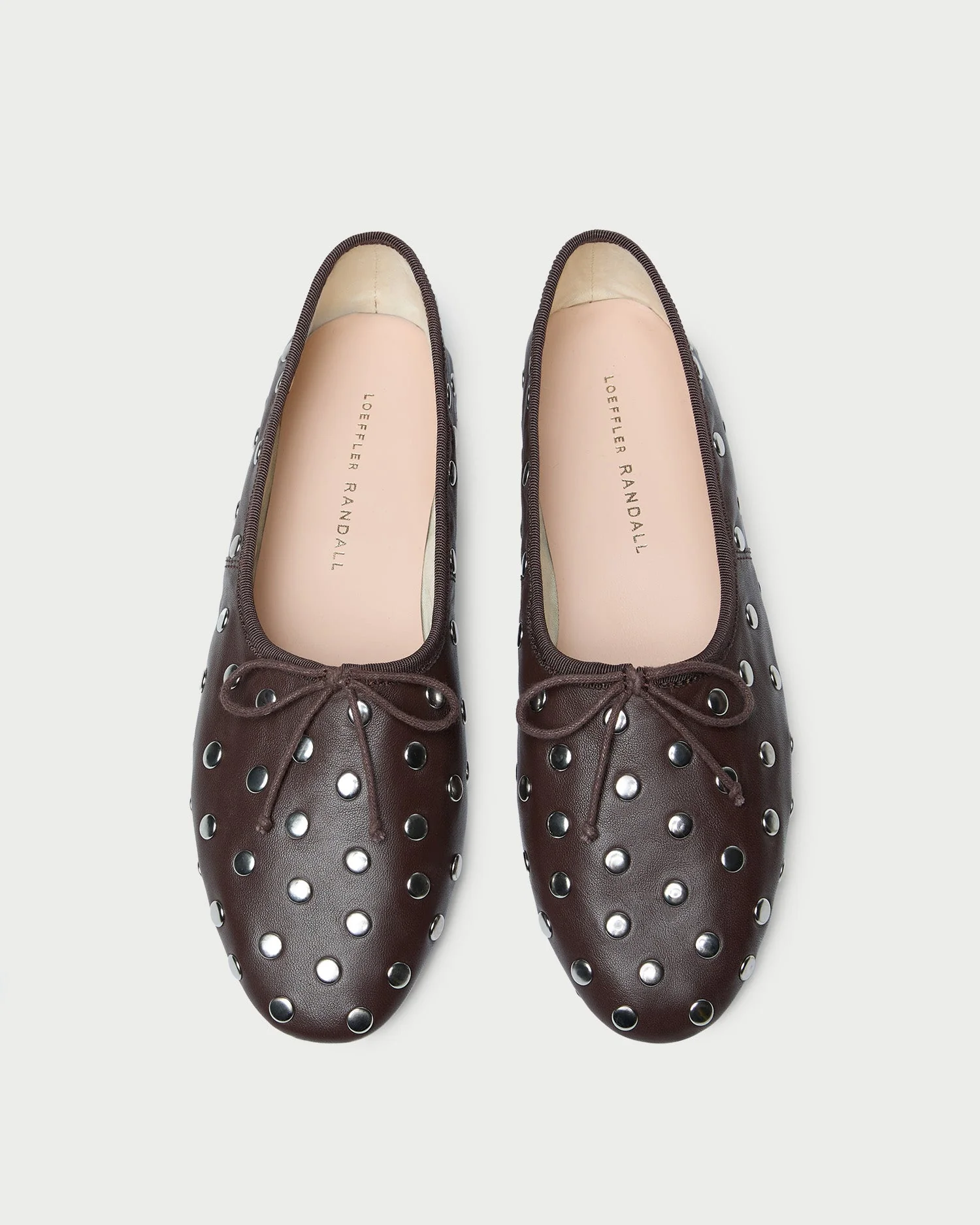 Loeffler Randall - Landon Espresso/Silver Leather Ballet Flat