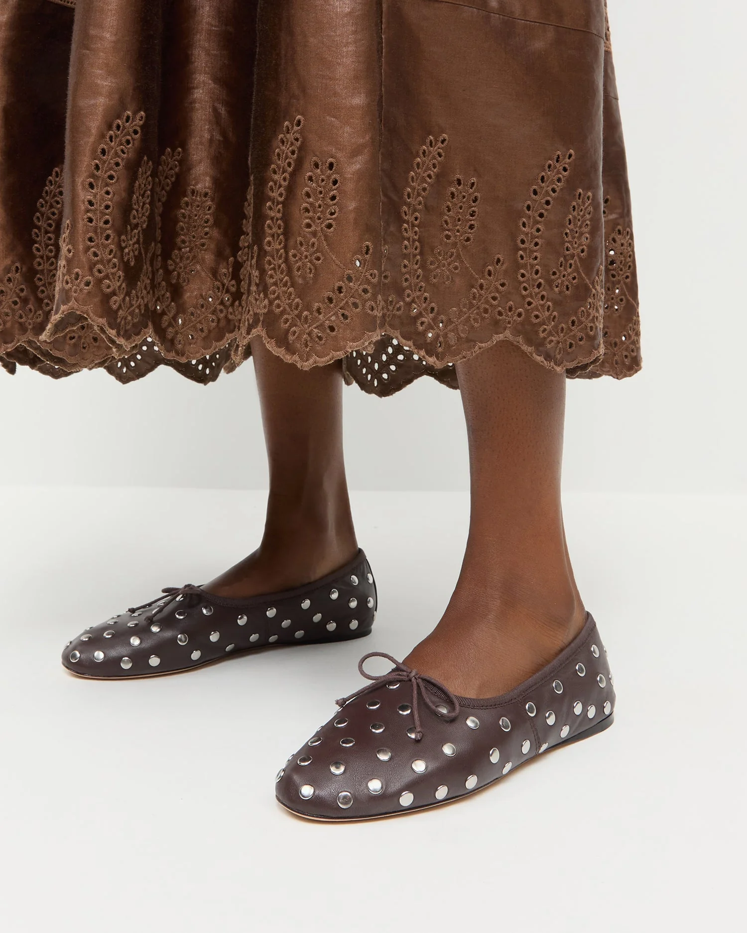 Loeffler Randall - Landon Espresso/Silver Leather Ballet Flat - Image 2