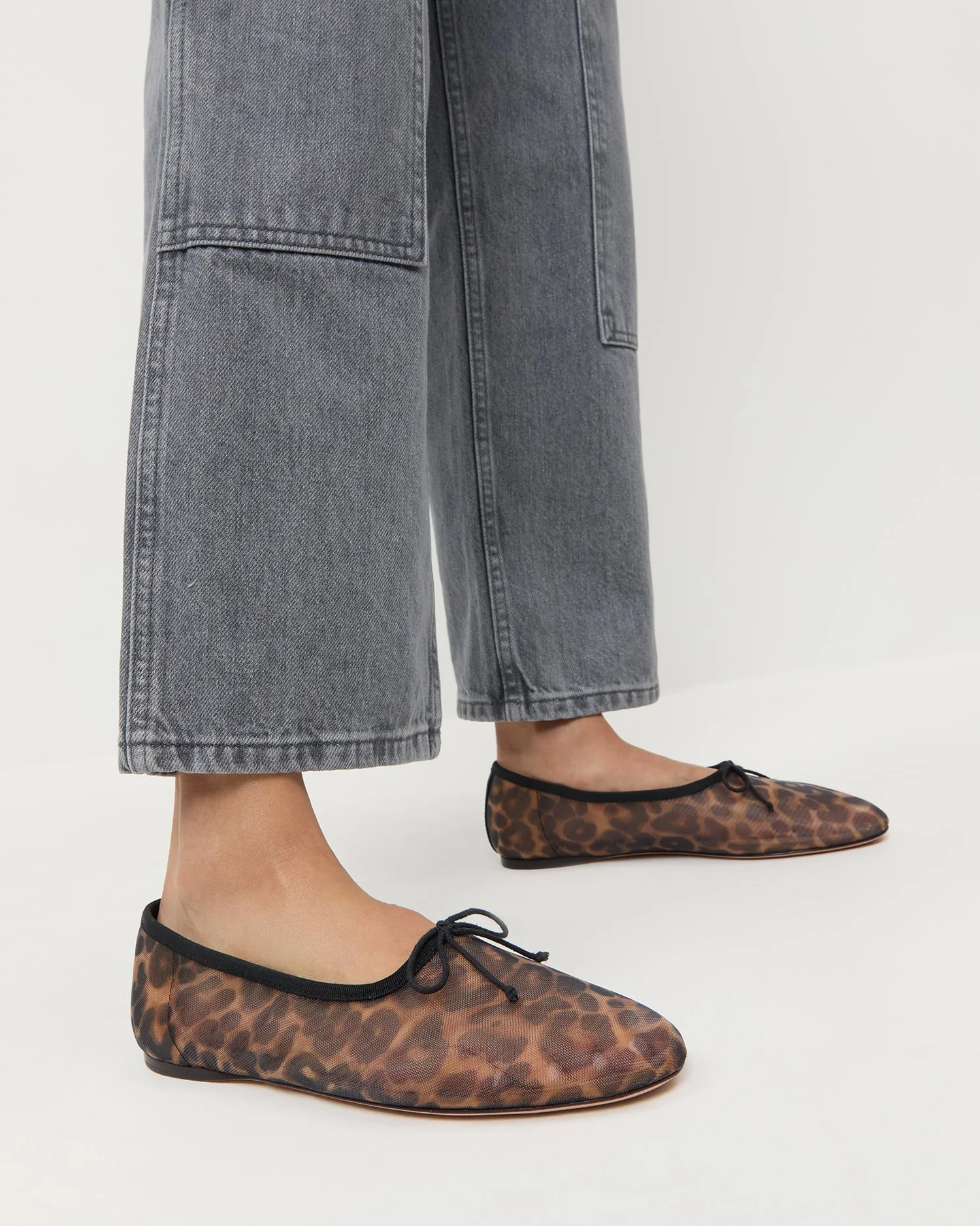 Loeffler Randall - Landon Leopard Mesh Ballet Flat - Image 2