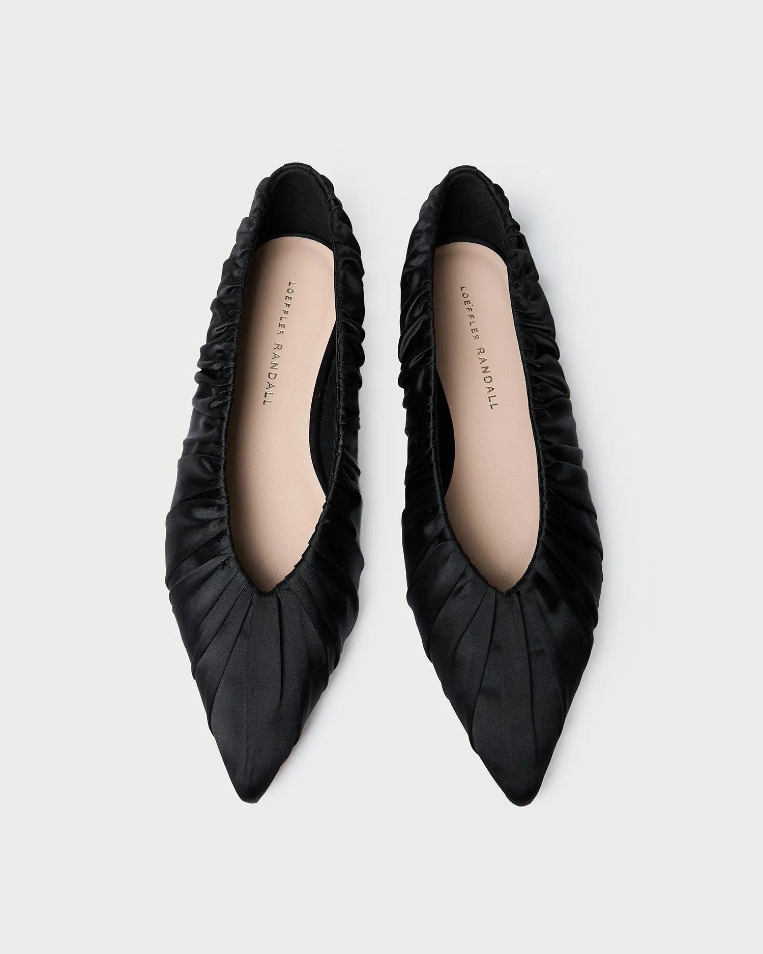 Loeffler Randall - Lane Black Satin Ballet Flat