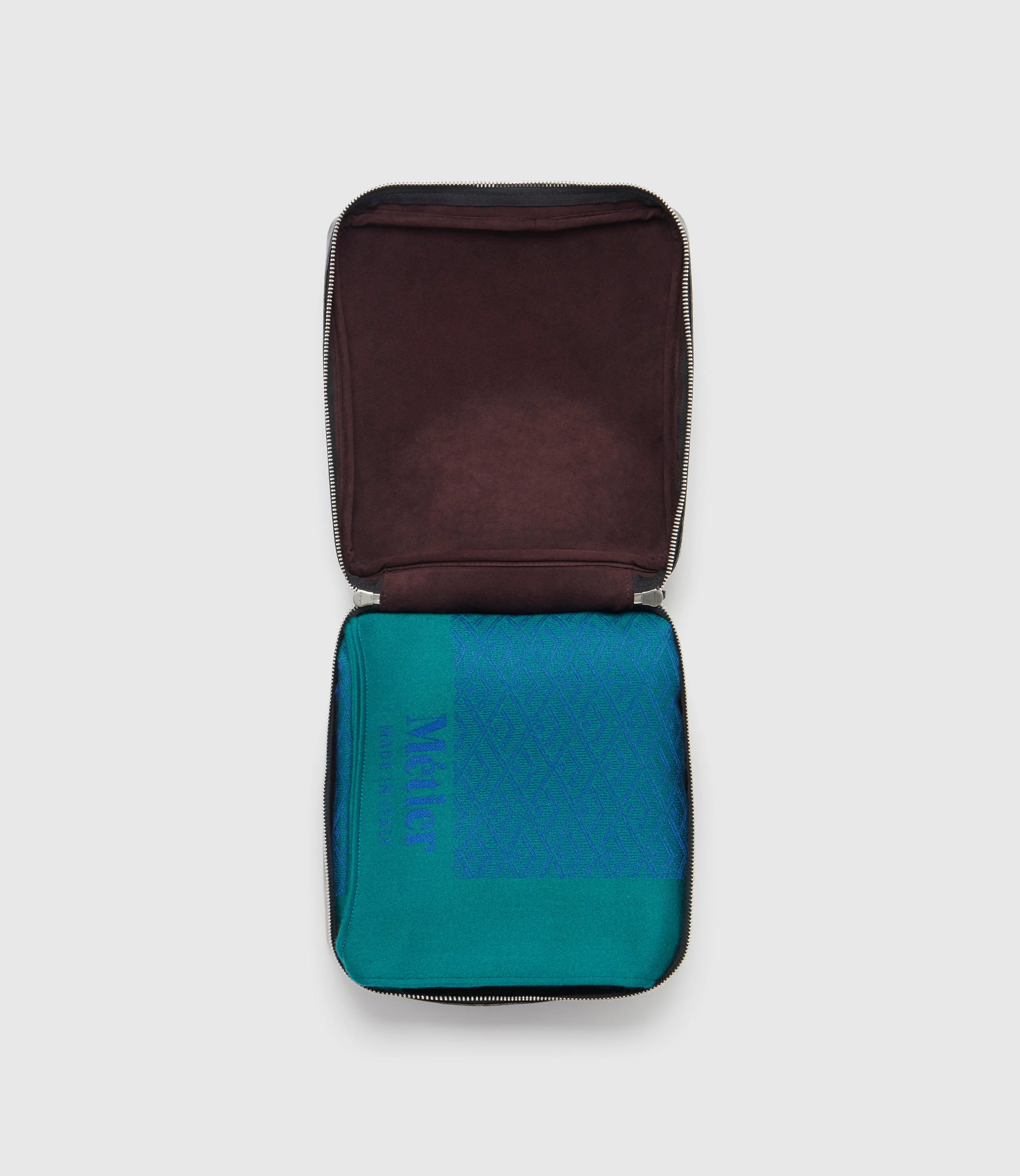 Metier - Large Cashmere Throw Yves Blue and Emerald - Image 5