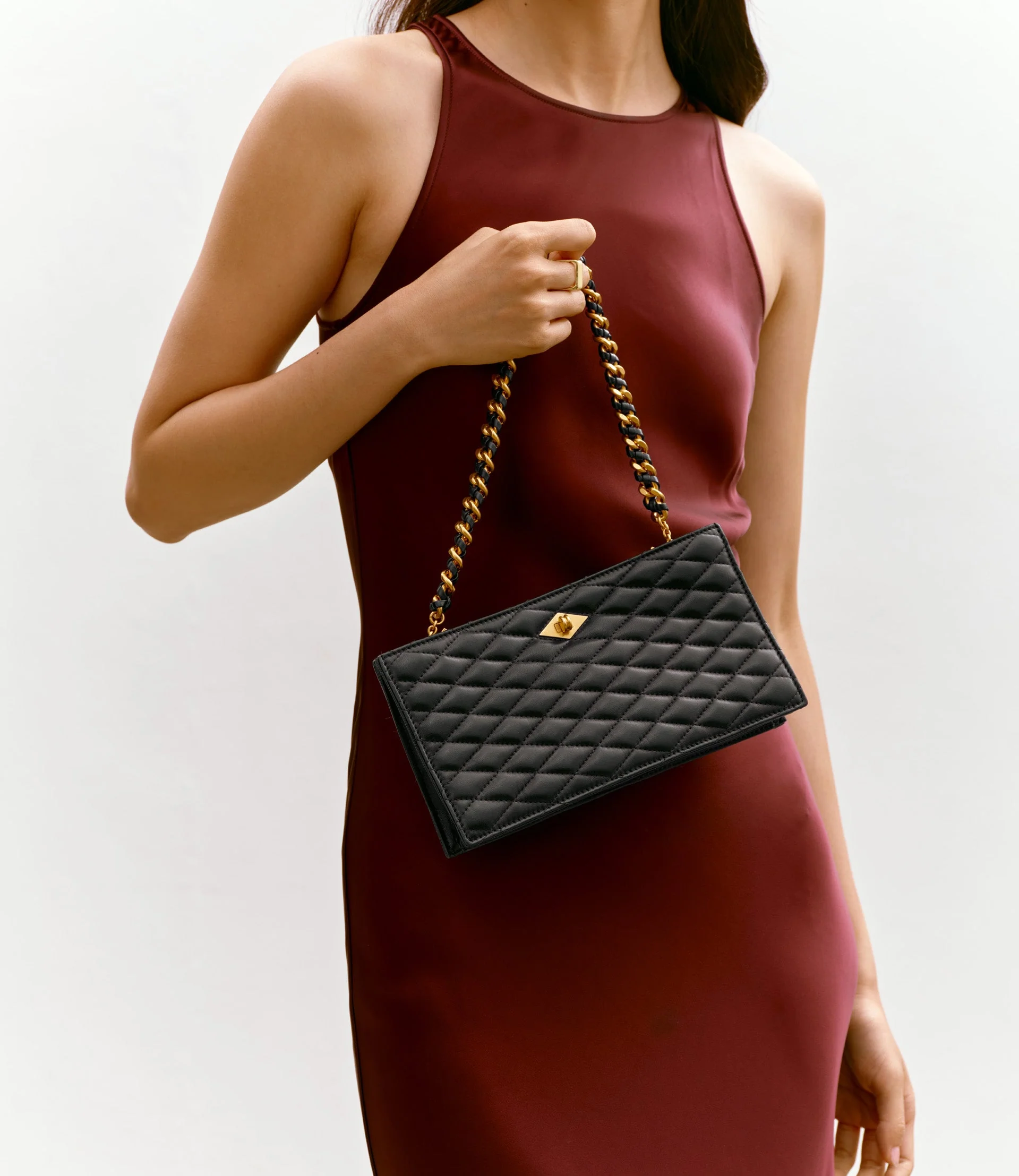 Metier - Large Chain Strap Elvis Black with Gold Hardware - Image 2